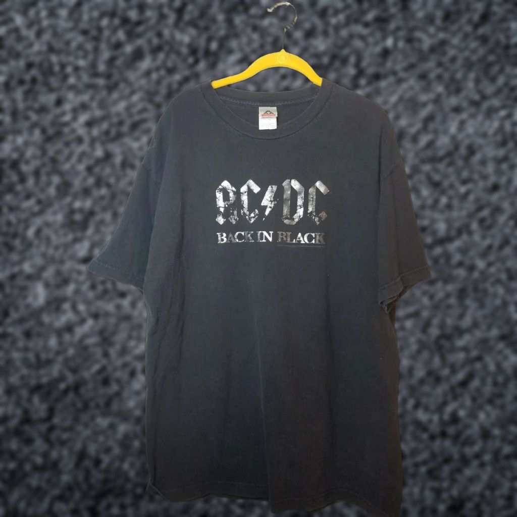 Etro AC/DC T Shirt Band Tee Black Mens XL Retro Logo Cotton Crew Neck Short Sleeve Size US XL / EU 56 / 4 - 1 Thumbnail