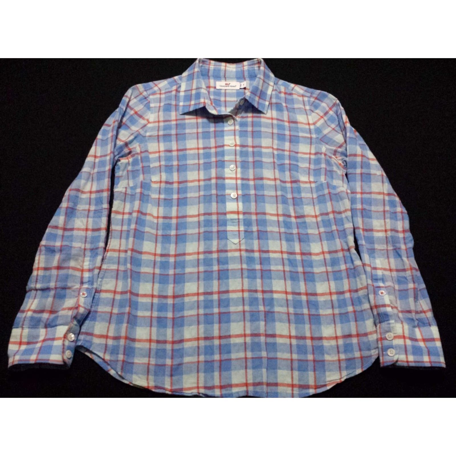 Vineyard Vines Vineyard Vines Shirt Womens sz 4 L/S Button-Front Multicolor Plaid Pullover Shirt Size S / US 4 / IT 40 - 3 Thumbnail