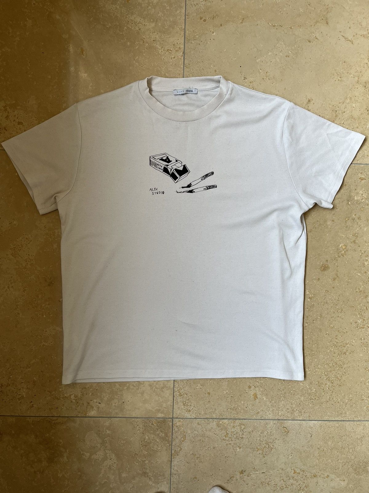 1017 ALYX 9SM × Alyx Alyx Studio White Cigarette T-Shirt / “Belief in Nothing” Size US M / EU 48-50 / 2 - 1 Thumbnail