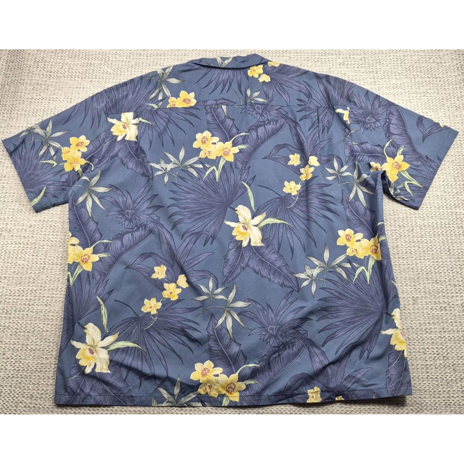 ALOHAS Ho Aloha Button Up Shirt Mens 3XL Blue Floral Hawaiian Aloha Short Sleeve Size US XXL / EU 58 / 5 - 6 Thumbnail