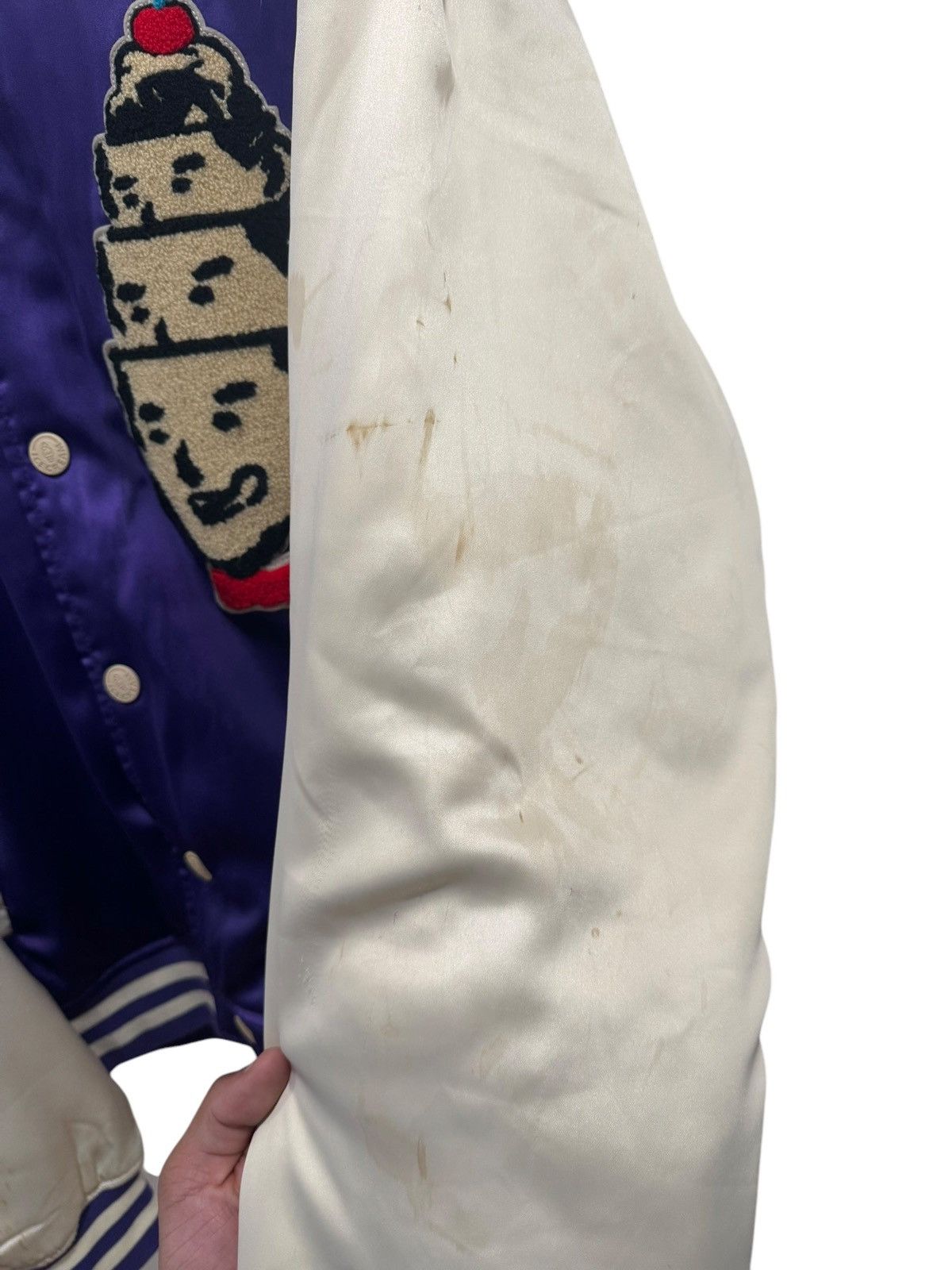 Icecream ICECREAM Hoodini Stadium Satin Varsity Jacket Purple Size US XL / EU 56 / 4 - 3 Thumbnail