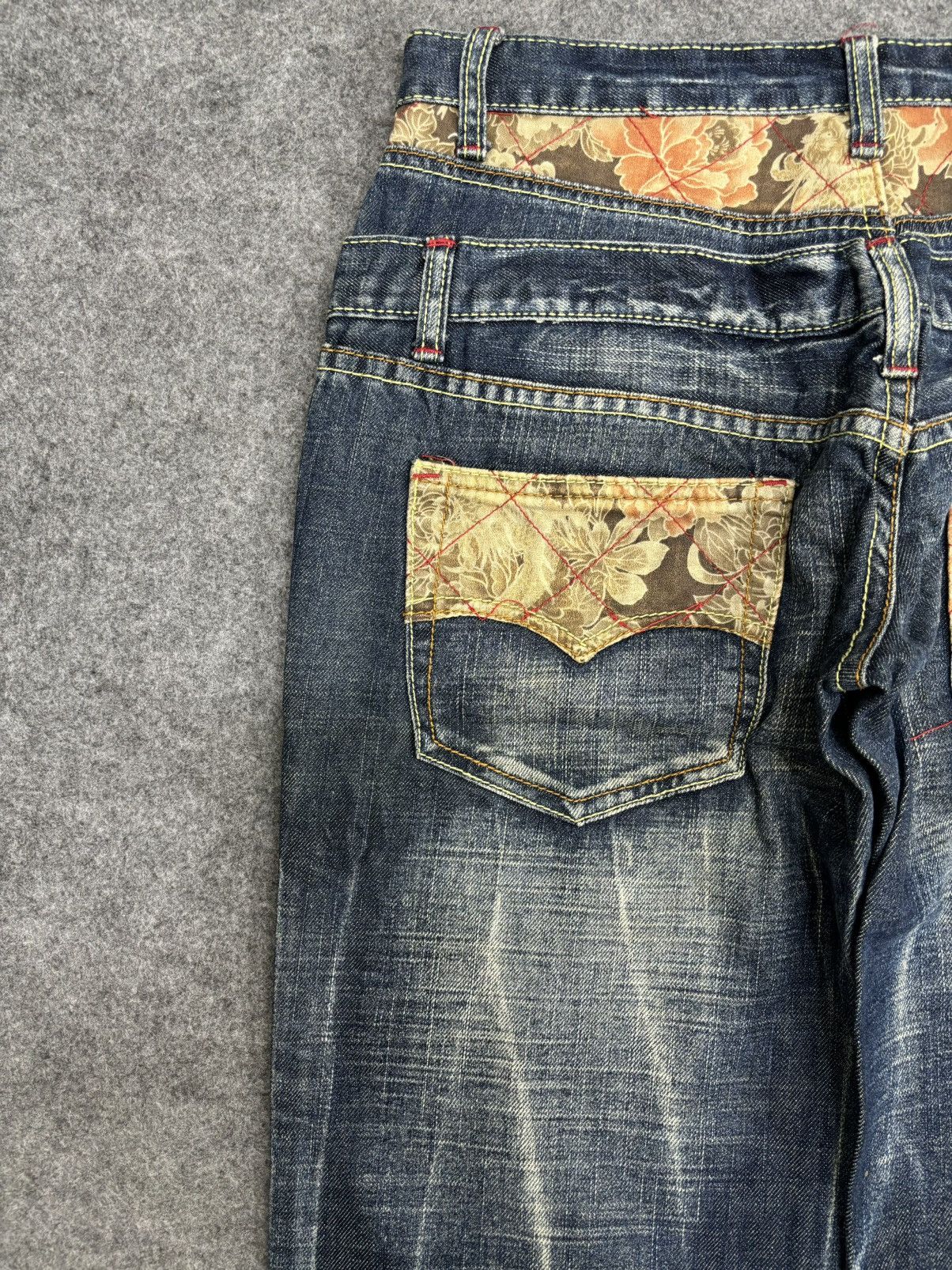 Japanese Brand × Seditionaries 💥Double Waist💥Floral Motives Slash Fades Denim F539 Size US 32 / EU 48 - 10 Thumbnail