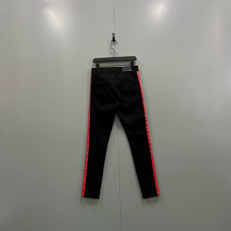 Amiri Amiri side red striped slim fit jeans Size US 30 / EU 46 - 2 Thumbnail
