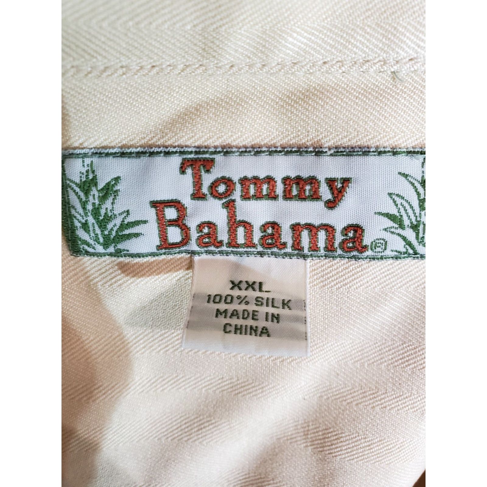 Tommy Bahama Tommy Bahama Button-Up Hawaiian Style Short Sleeve Shirt 100% Silk Mens Sz 2XL Yellow Size US XXL / EU 58 / 5 - 4 Thumbnail