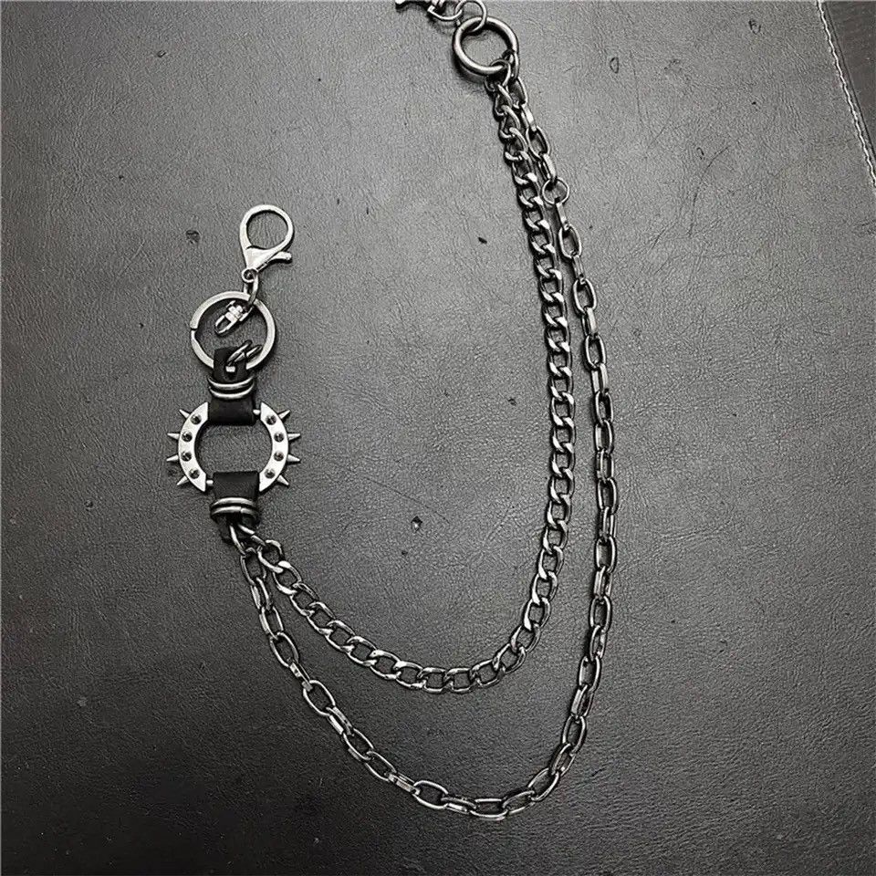 Jewelry Waist Chain Black with 2 Way Tracking Punk Style Size ONE SIZE - 5 Thumbnail