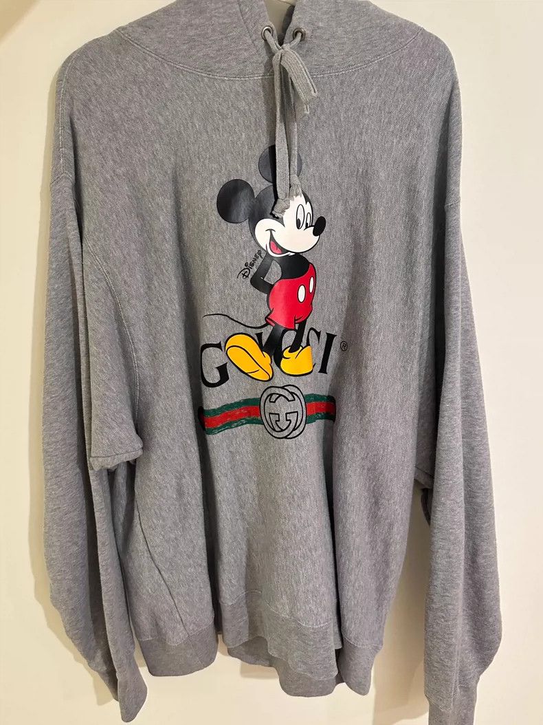 Gucci Gucci Disney Mickey Mouse Hoodie in Gray - dmc Size US L / EU 52-54 / 3 - 1 Thumbnail