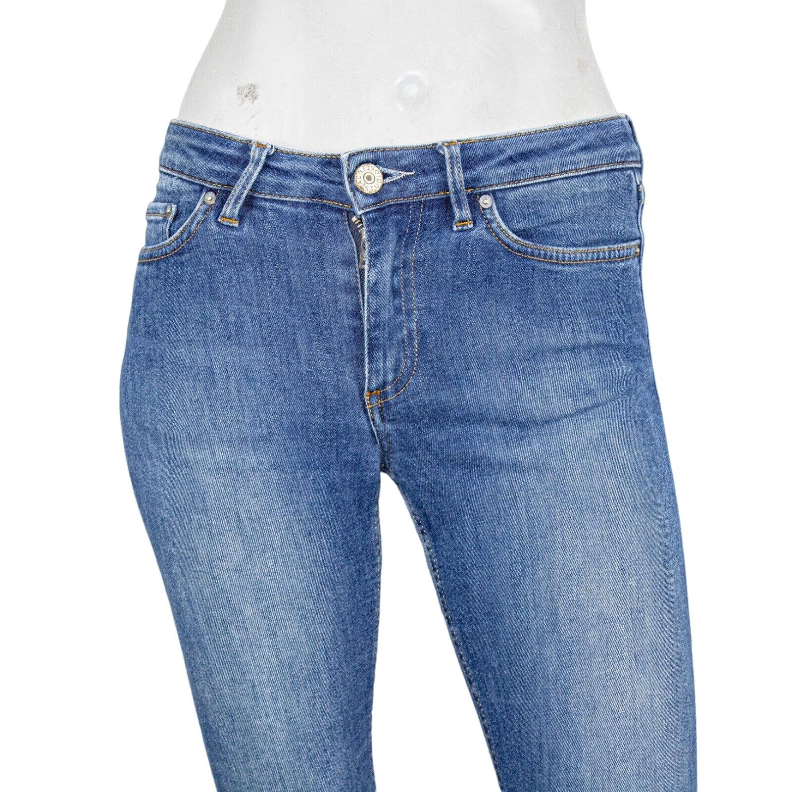 Acne Studios Acne Studios Women's Size 25 Skin 5 Denim Jeans in Used Blue Size 25" / US 0 / IT 36 - 8 Thumbnail