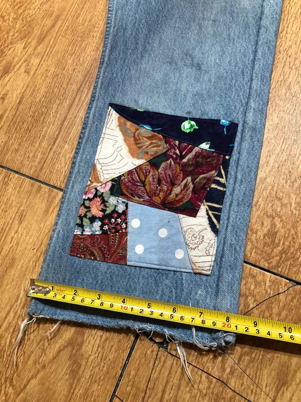 Levi's Vintage 60's Levis 501 Jeans Patchwork Flare Blue Jeans Size 30" / US 8 / IT 44 - 5 Thumbnail