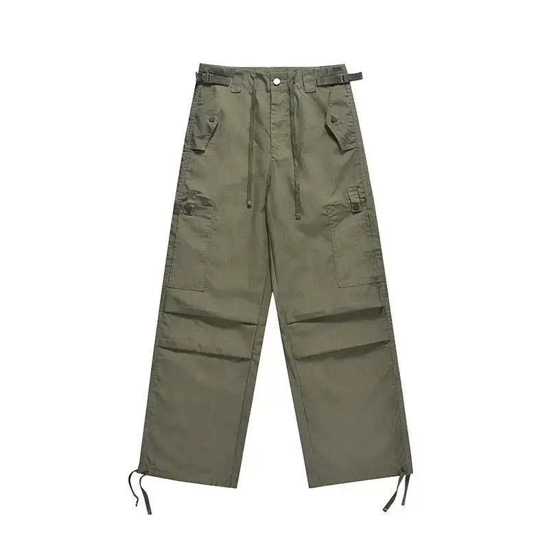 Japanese Brand × Vintage Straight tube loose wide leg drawstring casual pants Size US 32 / EU 48 - 6 Thumbnail