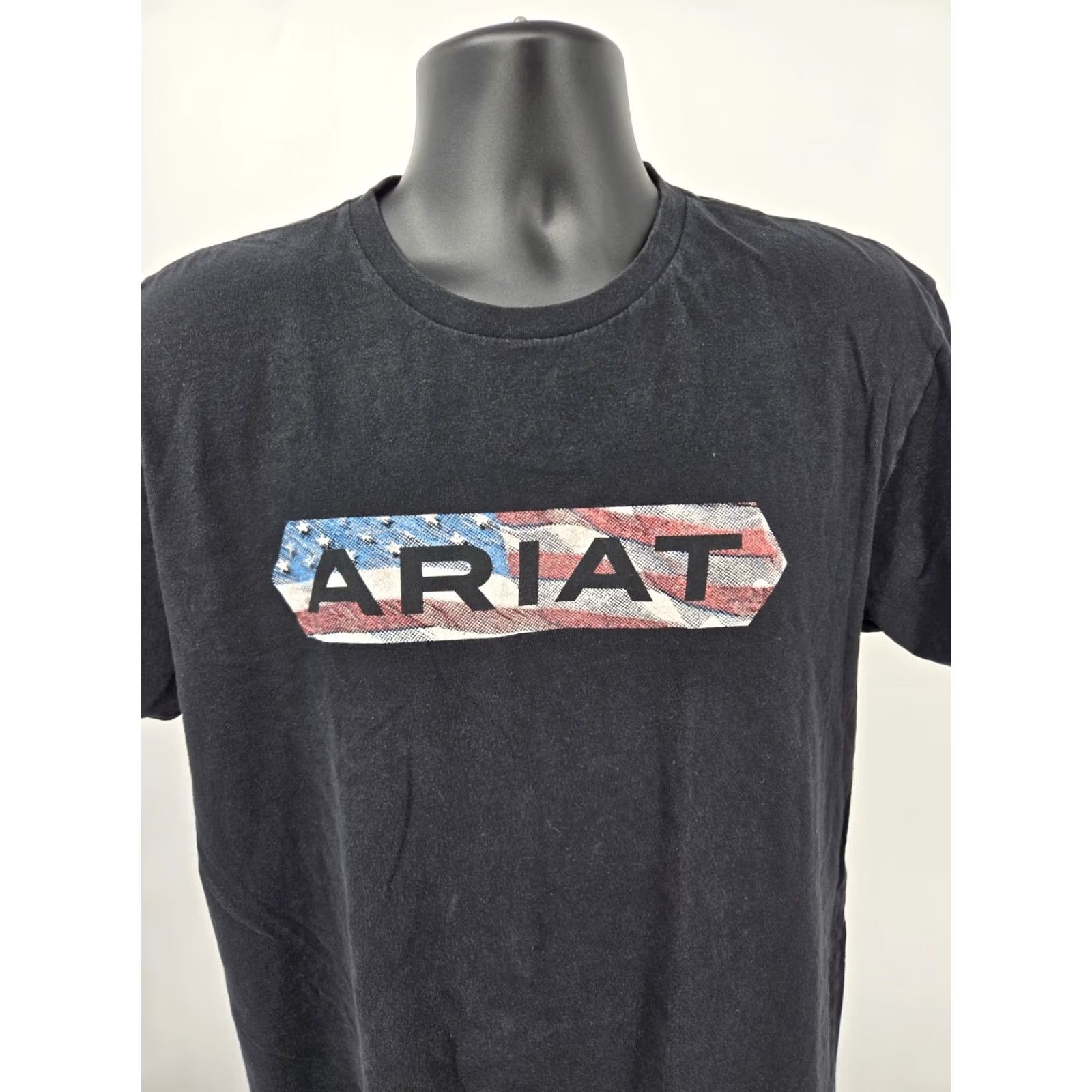 Ariat Ariat T-shirt Graphic Print US Flag Logo Short Sleeve Men L Black Crew Neck Shirt Size US L / EU 52-54 / 3 - 3 Thumbnail