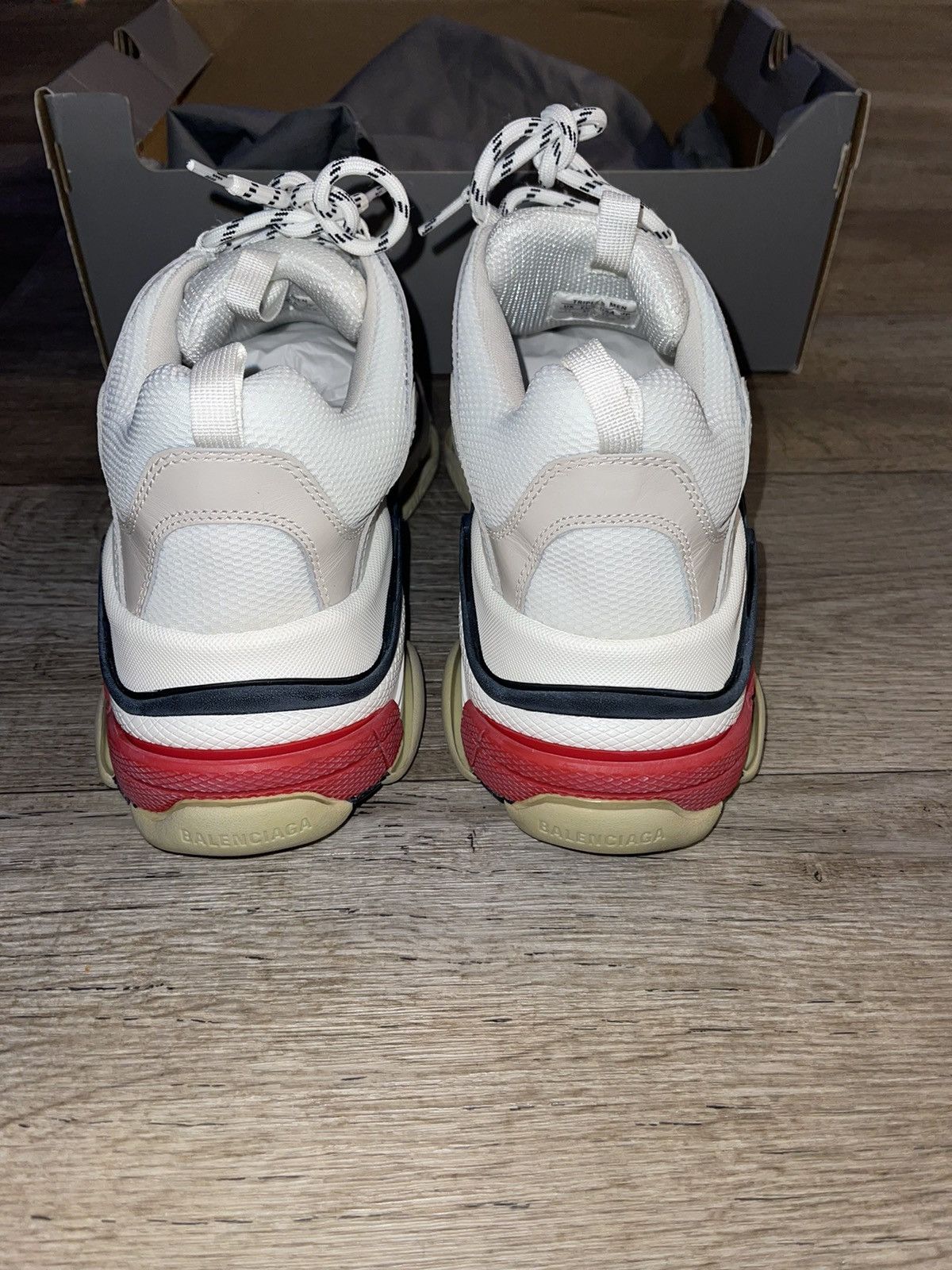 Balenciaga Balenciaga Triple S sneaker 'White Black Red' Size US 12 / EU 45 - 5 Thumbnail