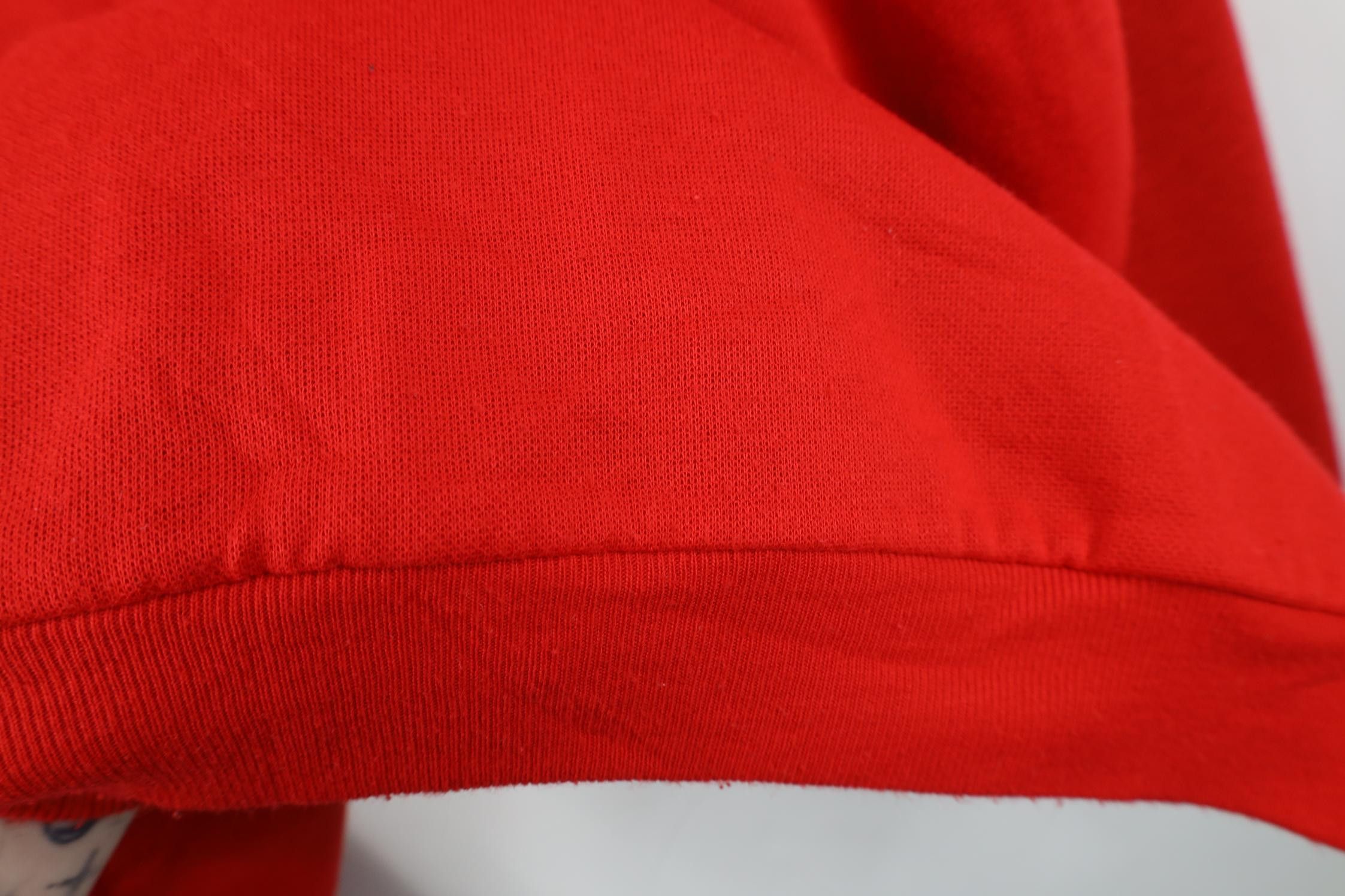 Vintage Vintage 90s Streetwear Waffle Knit Sweatshirt Jacket Red USA Size US XL / EU 56 / 4 - 9 Thumbnail