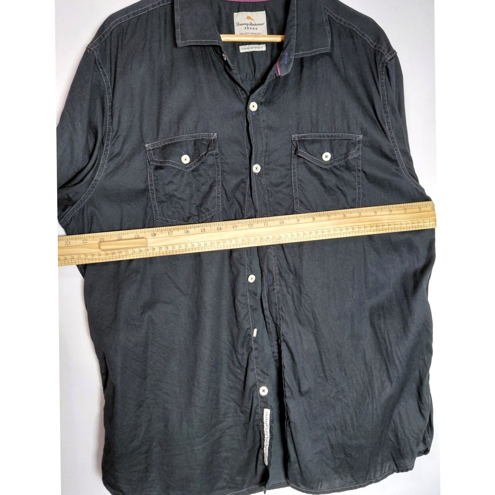 Tommy Bahama Tommy Bahama Shirt Mens L Black Island Modern Fit Button Men See Measurements Size US L / EU 52-54 / 3 - 6 Thumbnail