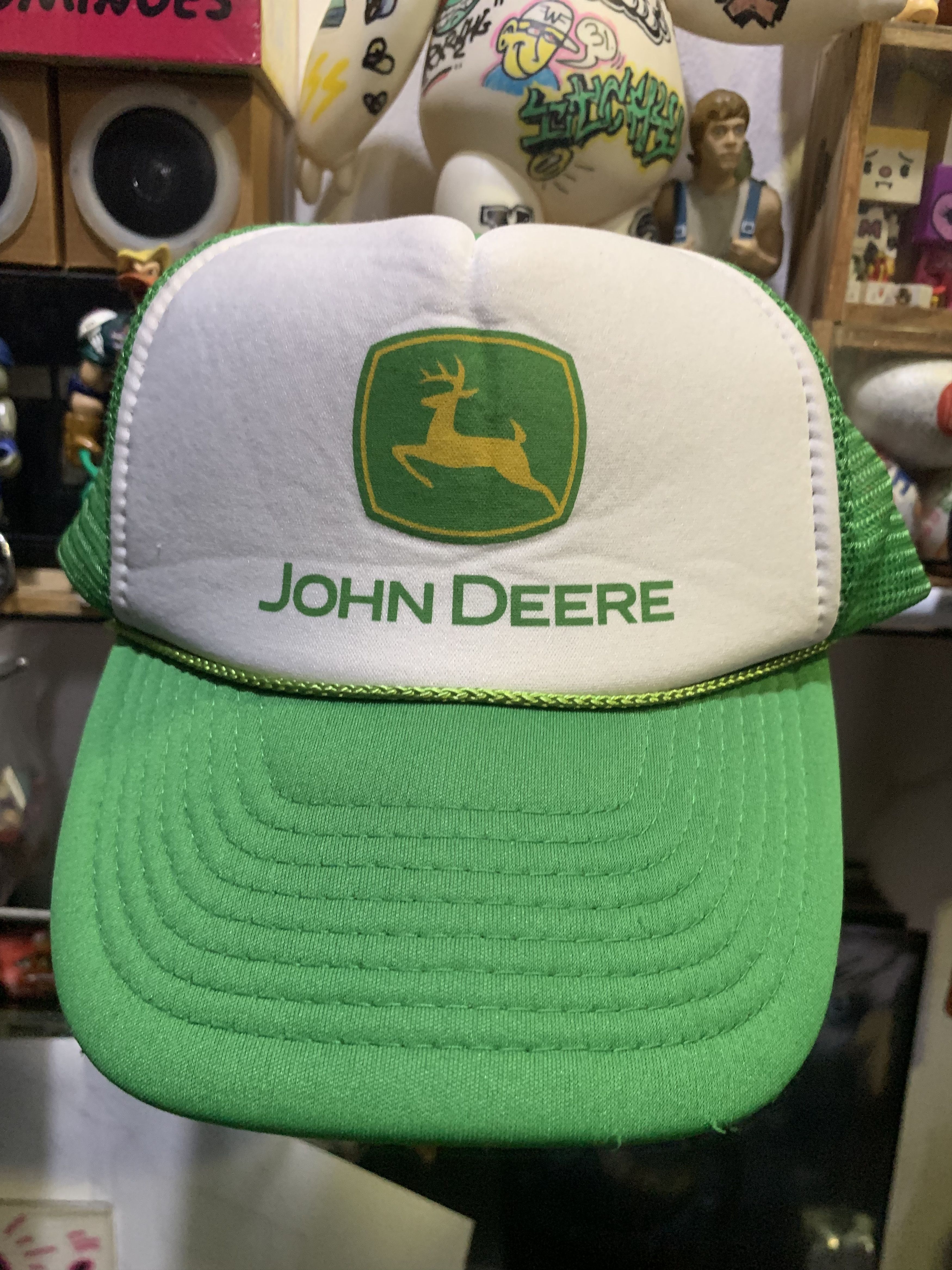 Vintage Vintage JOHN DEER jTrucker hats Size ONE SIZE - 1 Thumbnail