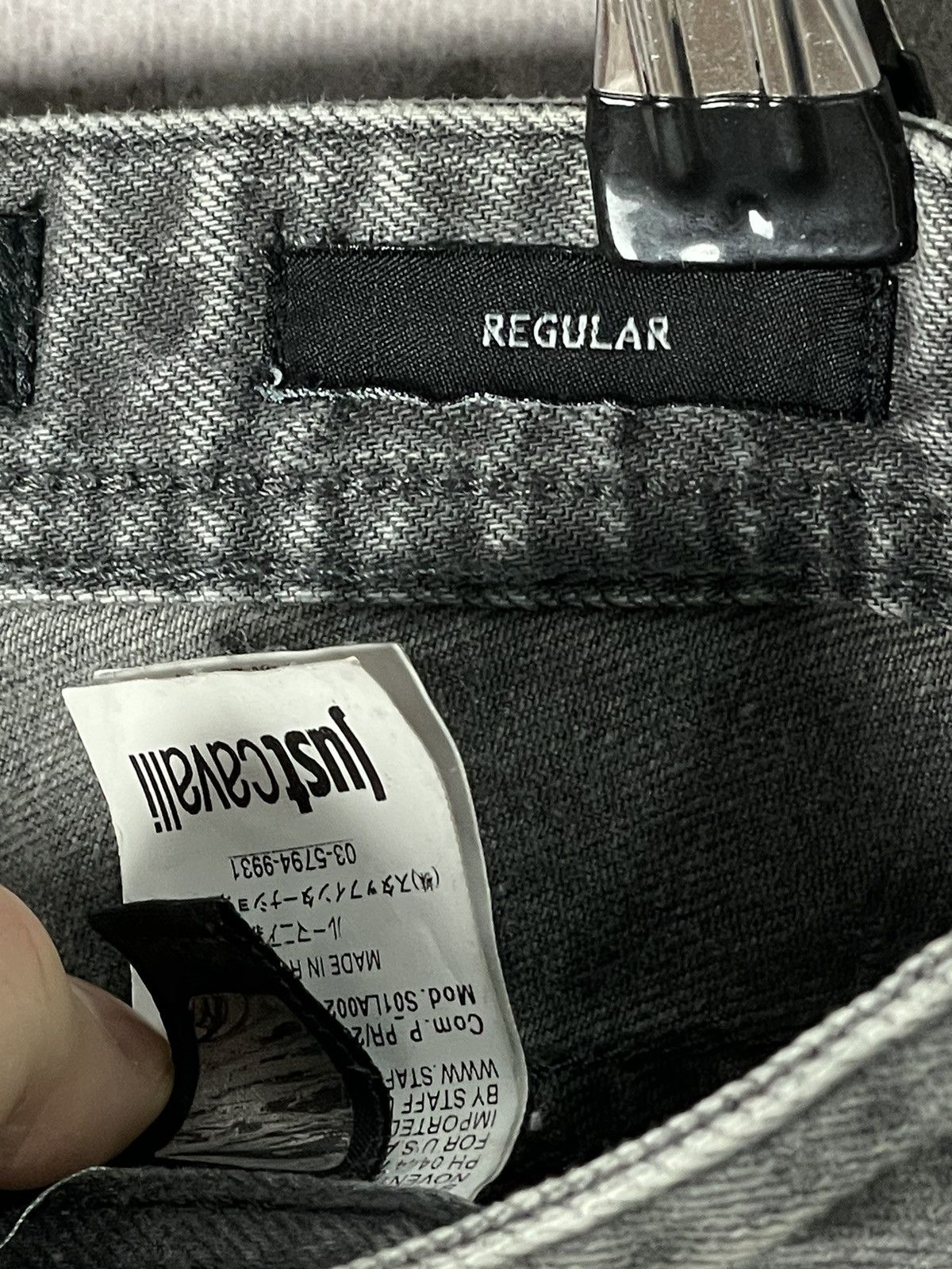 Just Cavalli × Vintage 00s Just Cavalli Vintage Y2K Glamour Retro Denim Pants Size US 33 - 16 Thumbnail