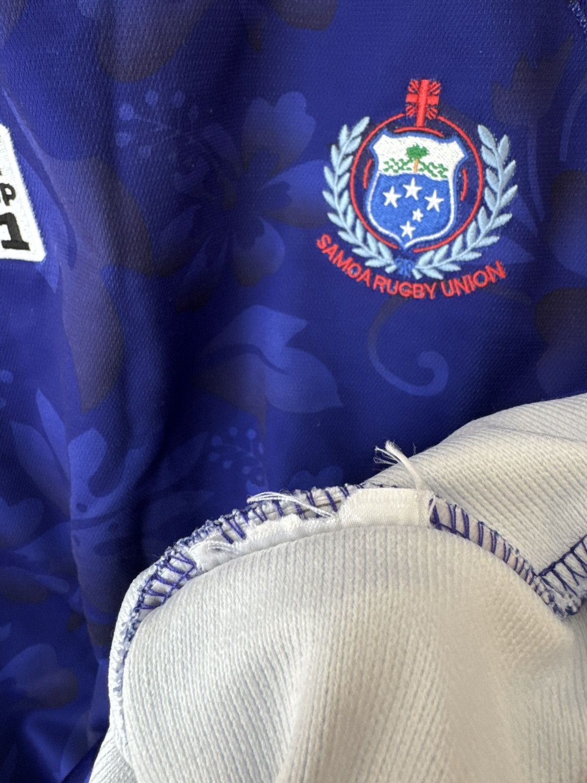 Vintage Samoa 2011-2012 World Cup Home Rugby Jersey Blue Shirt Kit Size US XL / EU 56 / 4 - 14 Thumbnail