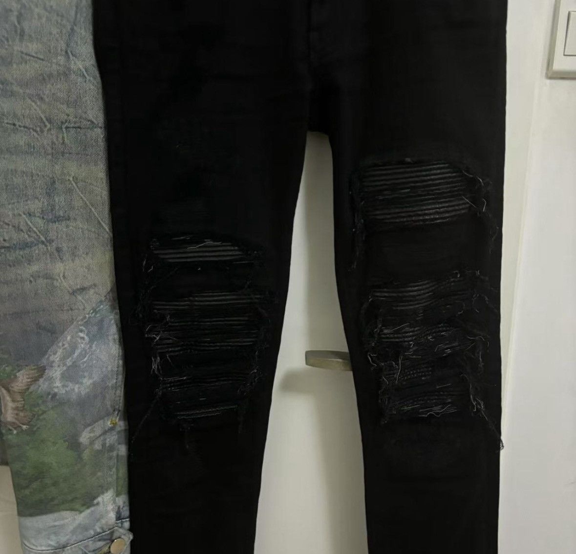 Amiri Amiri16og first generation Mx1 split leather jeans 2412- Size US 28 / EU 44 - 2 Thumbnail