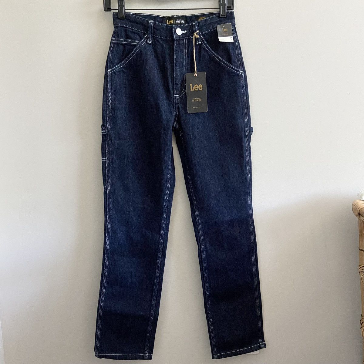 Lee NWT Lee Dark Denim Straight Leg Carpenter Jean Size 24" / US 00 / IT 34 - 1 Thumbnail