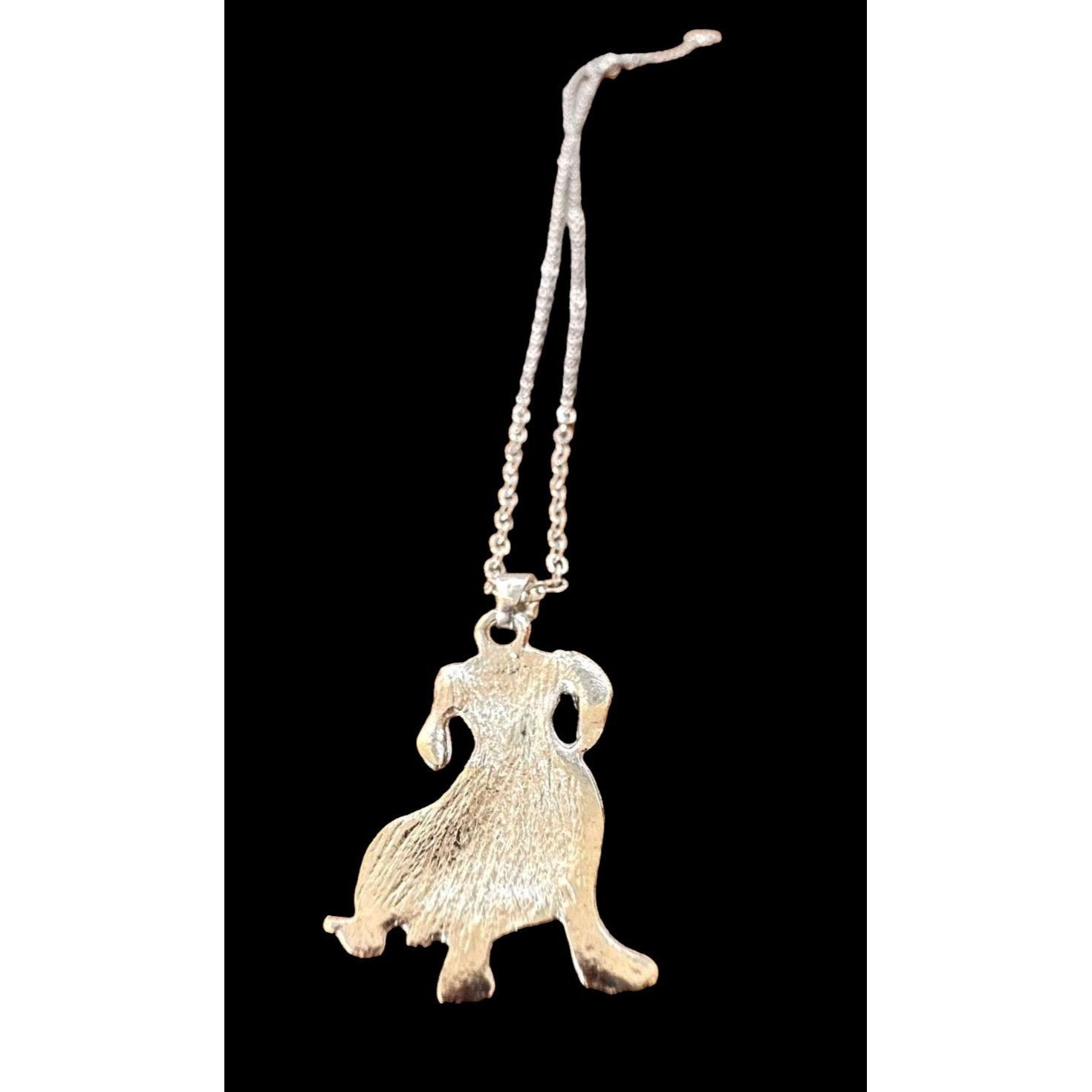 Handmade Dachshund Necklace New Rhinestones 16 inch Chain 2 piece Set Size ONE SIZE - 13 Thumbnail