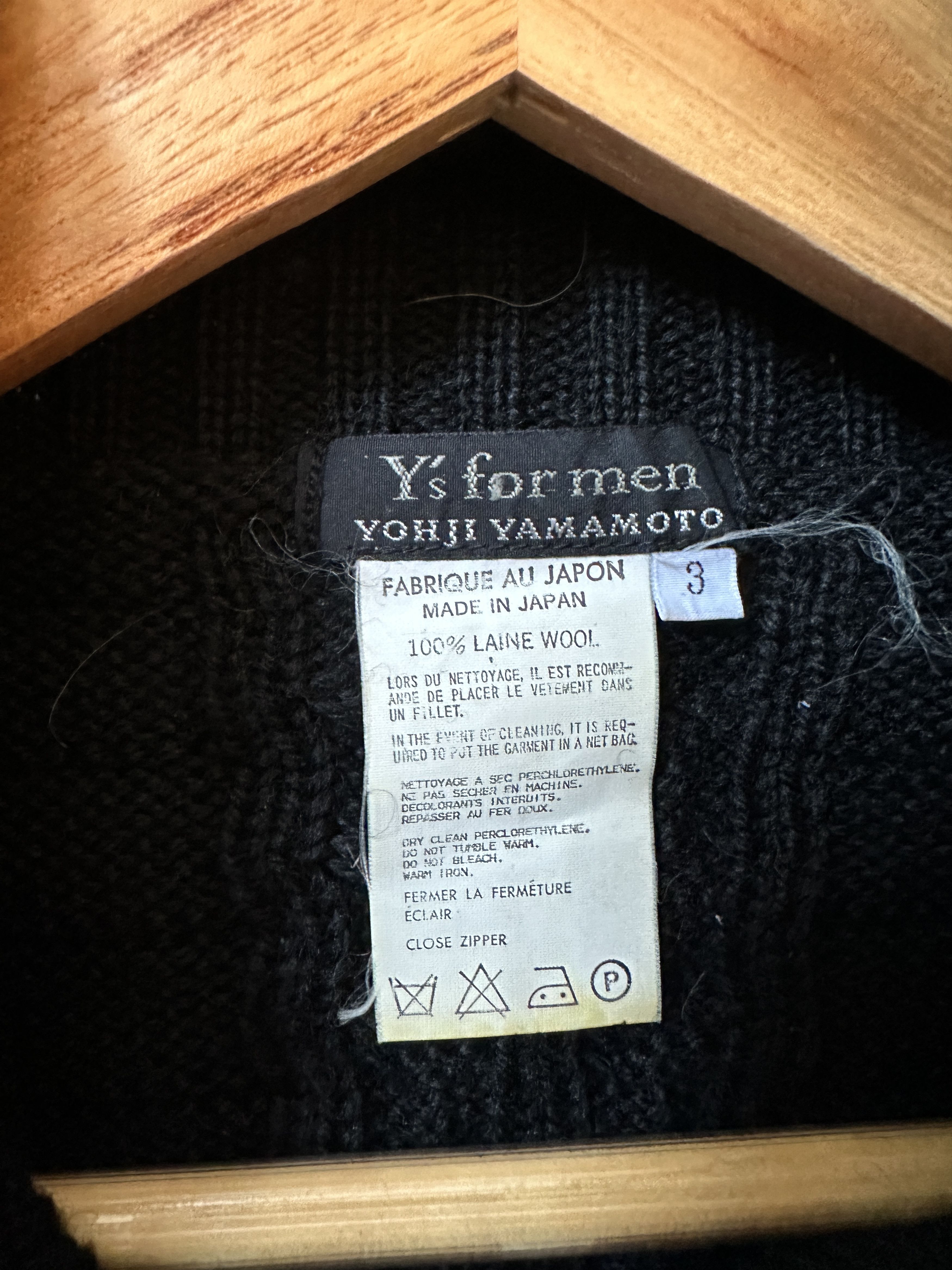 Yohji Yamamoto Yohji Yamamoto Zip Up Wool Cableknit Jacket Size US L / EU 52-54 / 3 - 5 Thumbnail