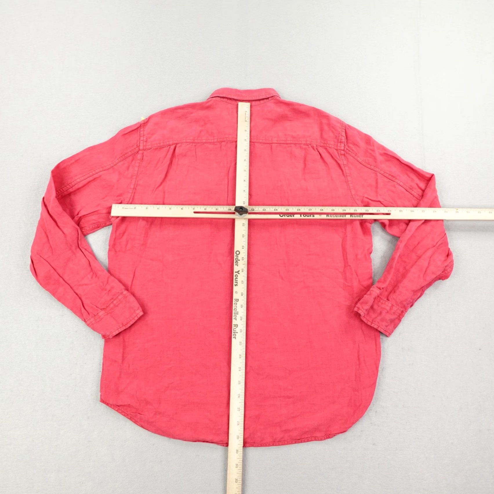 Lucky Brand Lucky Brand Men’s Pink Linen Button-Up Shirt Long Sleeve Regular Size Large Breathable Casual Size US L / EU 52-54 / 3 - 4 Thumbnail