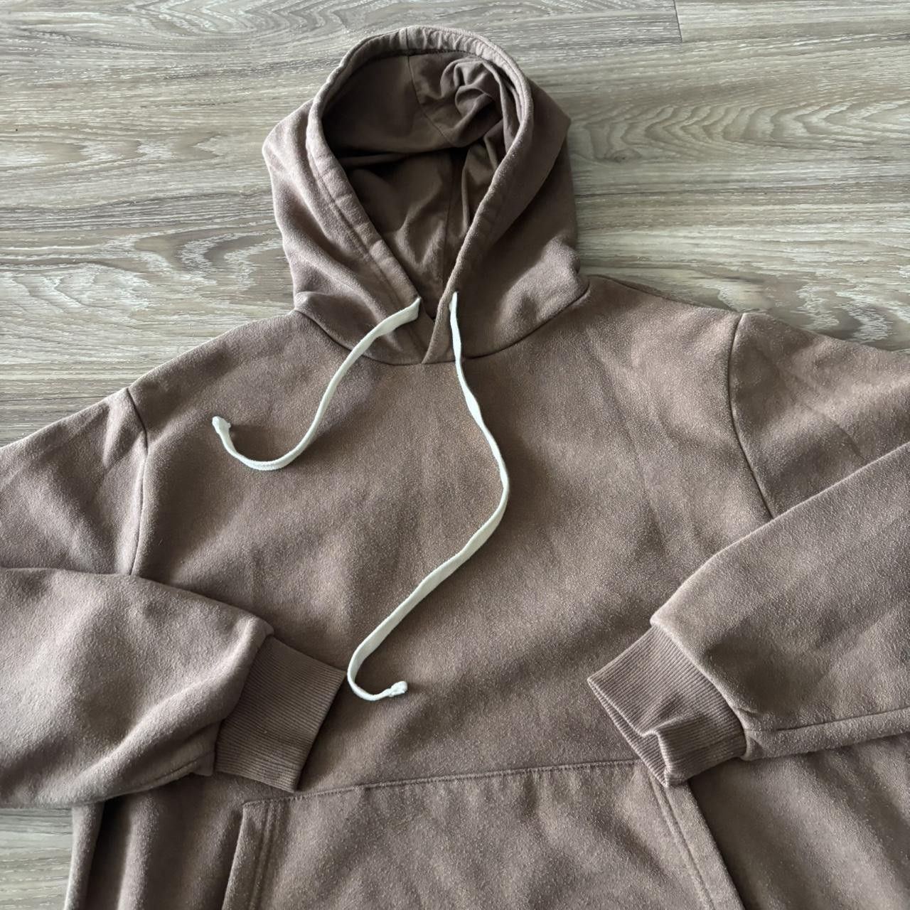 Vintage Crazy Vintage Y2K/2000s Brown Blank Streetwear Pullover Hoodie! Size US M / EU 48-50 / 2 - 5 Thumbnail
