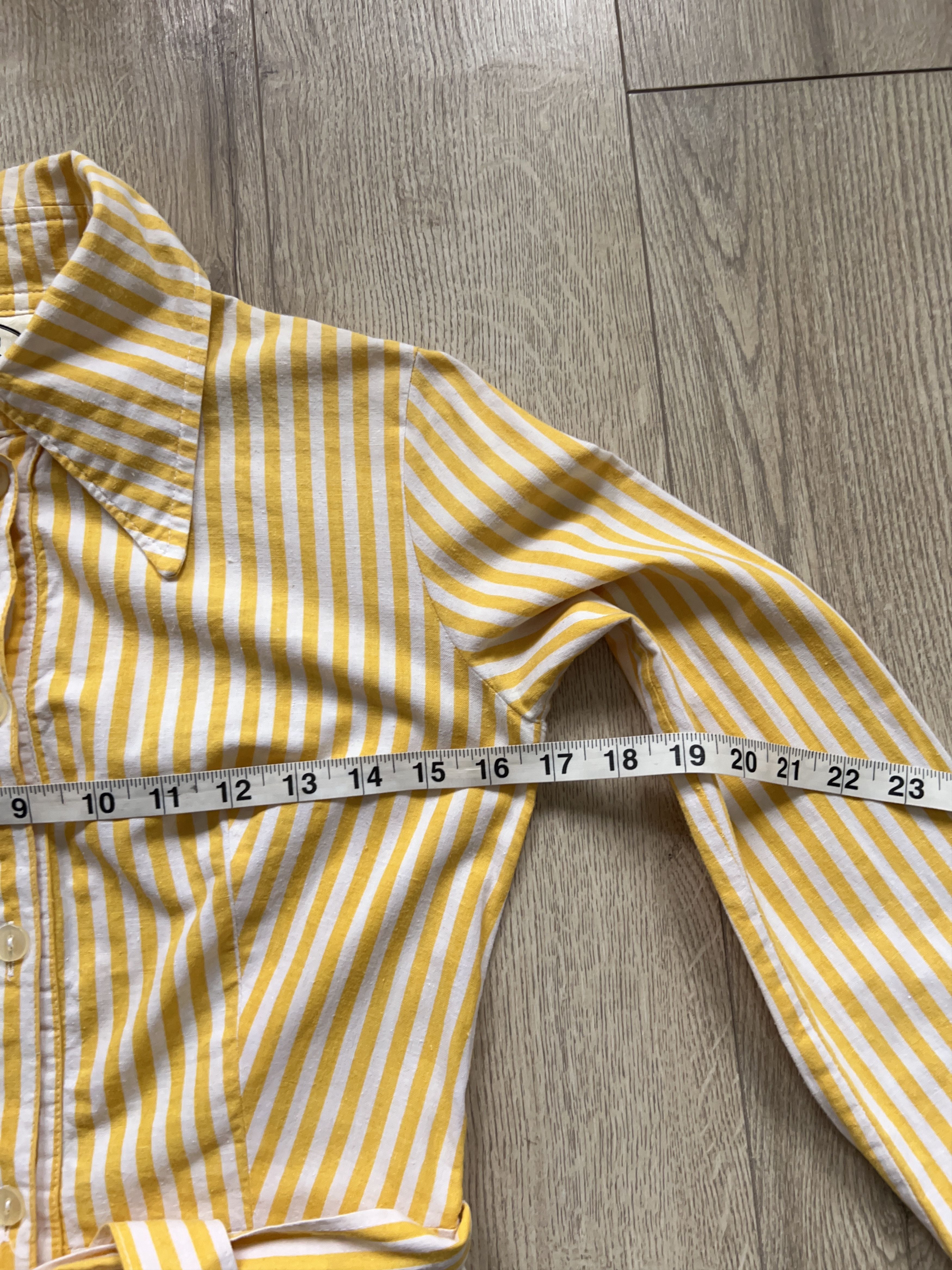 Laura Ashley × Traditional Weatherwear × Vintage 1970s Dyers and Printers Striped Belted Dress Long Sleeve 38 Size M / US 6-8 / IT 42-44 - 7 Thumbnail