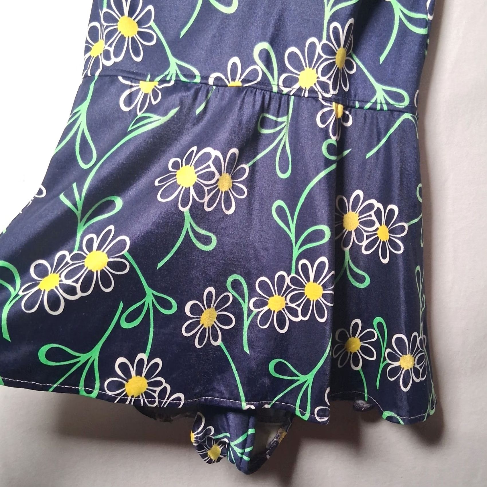 Jantzen VINTAGE Jantzen Bathing Suit Dress Blue Daisy Flowers 16 60s 70s USA Size XXL / US 16-18 / IT 52-54 - 6 Thumbnail