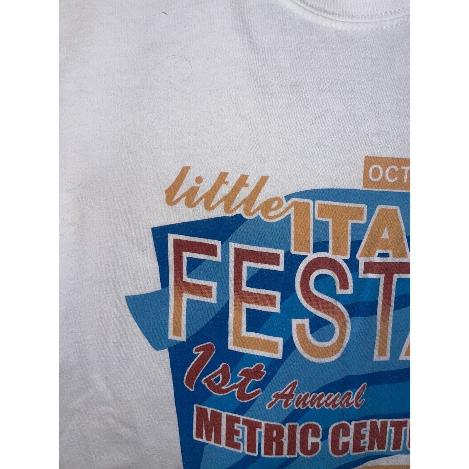 Hanes Little Italy Shirt Festa 1st Metric Century Tee San Diego CA Size US L / EU 52-54 / 3 - 2 Thumbnail
