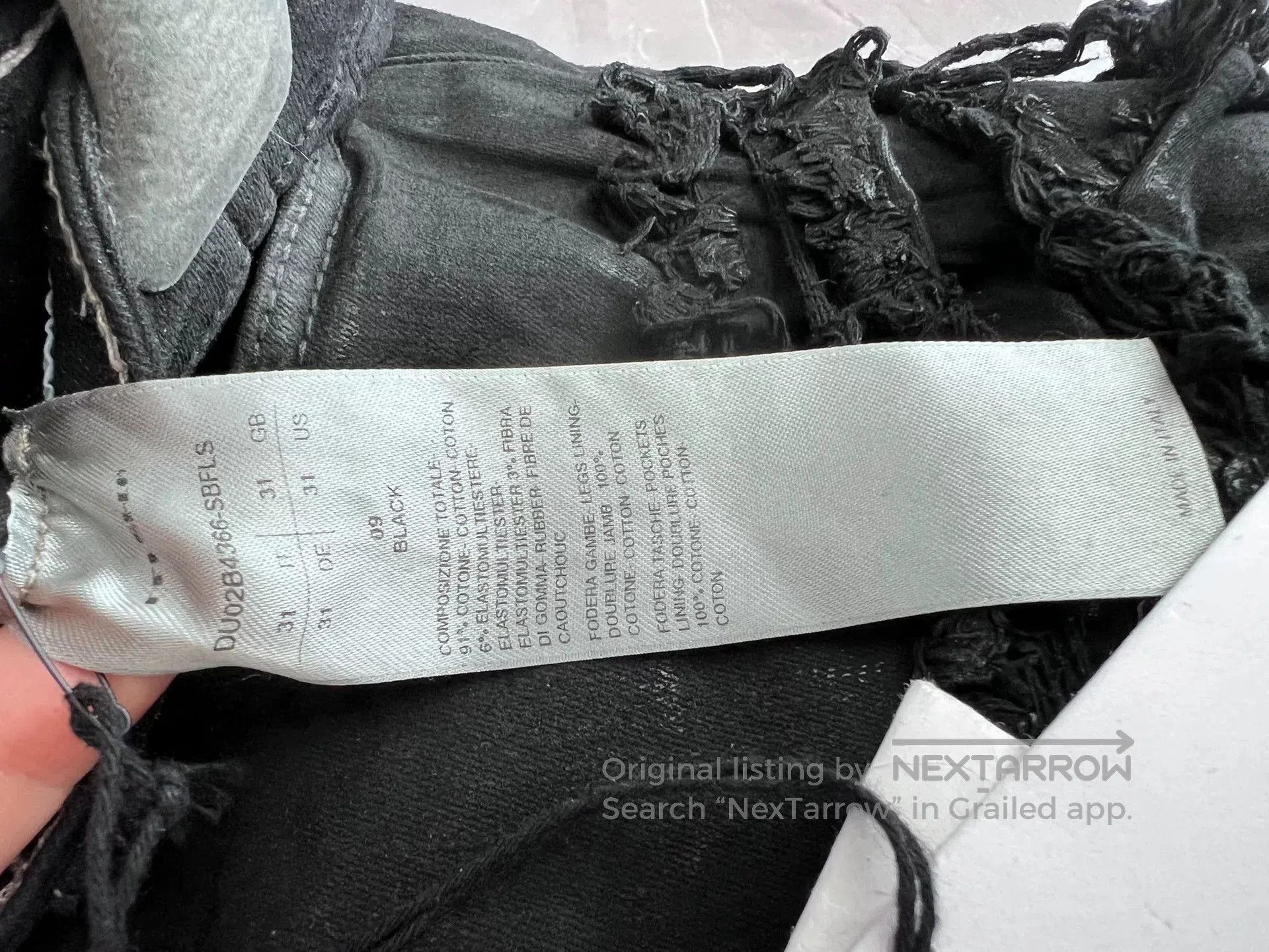 Rick Owens Drkshdw rick owens distressed black denim pants. Size US 31 - 6 Thumbnail