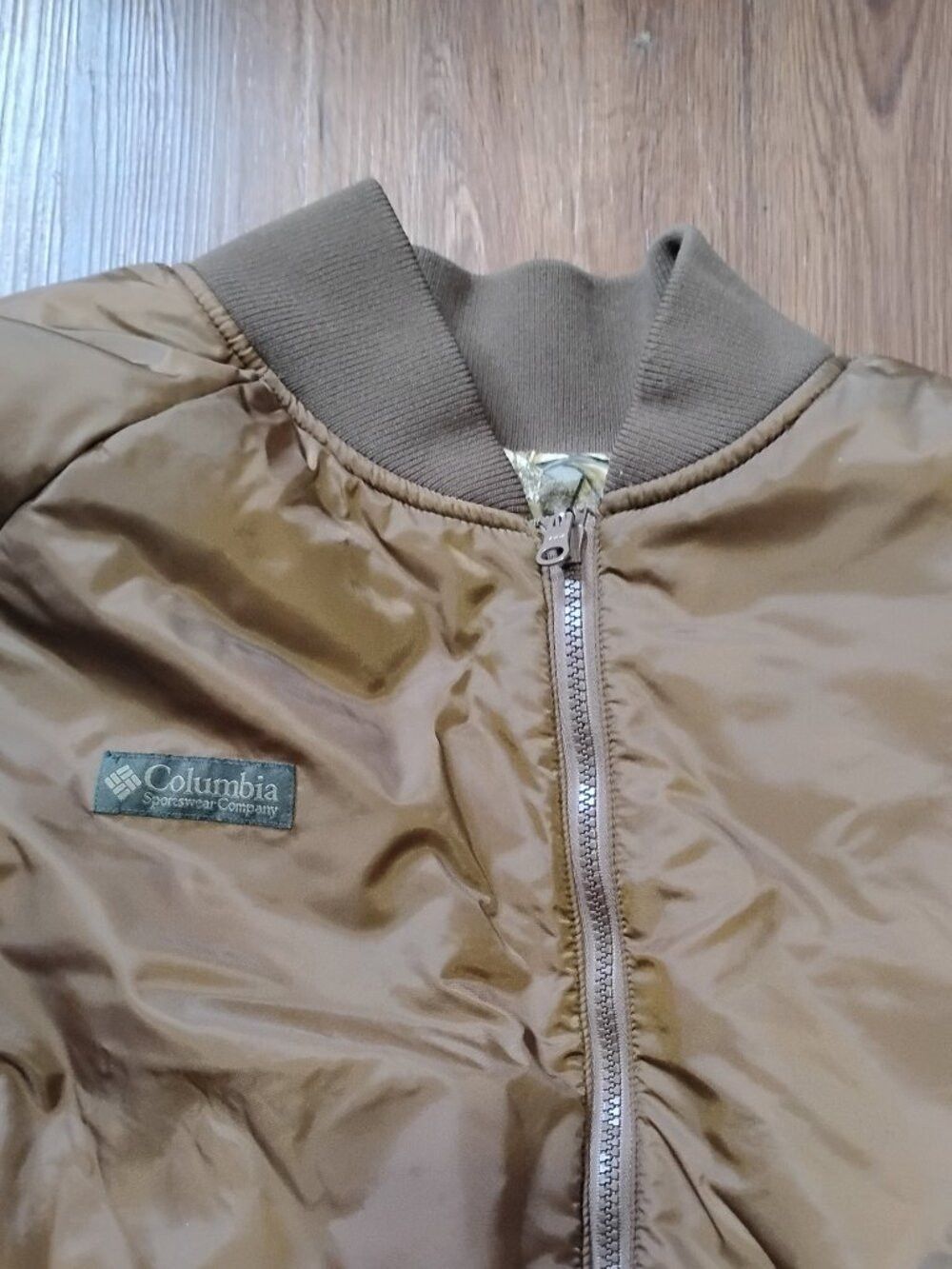 Columbia Vintage Columbia Cattail Camouflage Bomber Jacket Reversible Size US L / EU 52-54 / 3 - 7 Thumbnail