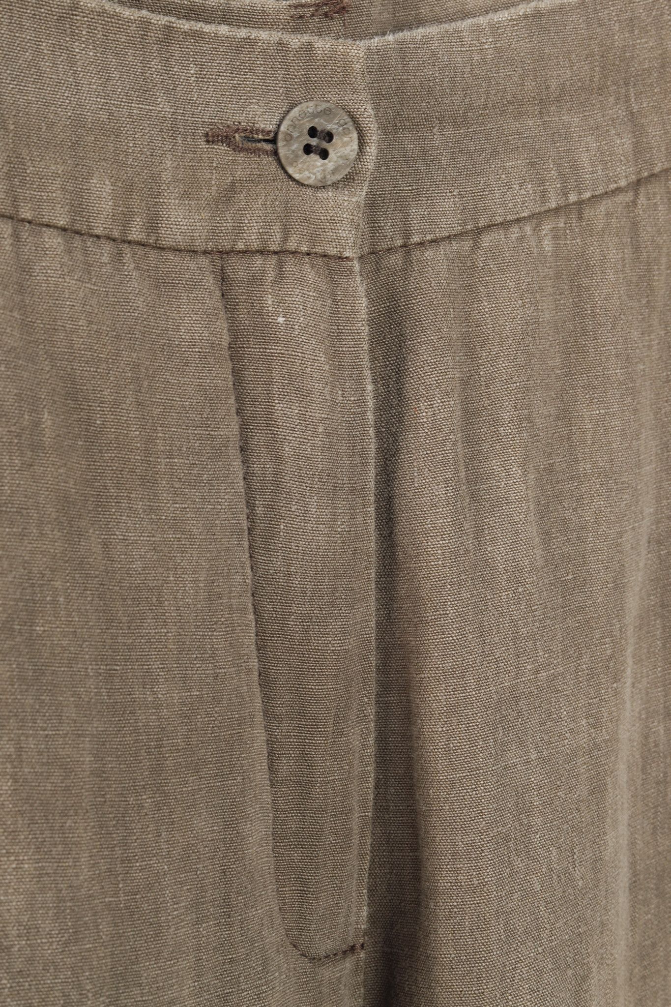 Annette Gortz Annette Gortz Rai Brown Linen Trim-Detail Zip-Pocket Culotte Size 32" / US 10 / IT 46 - 8 Thumbnail
