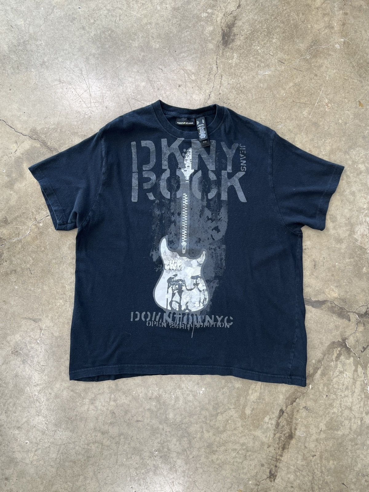 DKNY × Vintage Vintage DKNY Rock Guitar Affliction Style Y2k Tee XL Size US XL / EU 56 / 4 - 2 Thumbnail