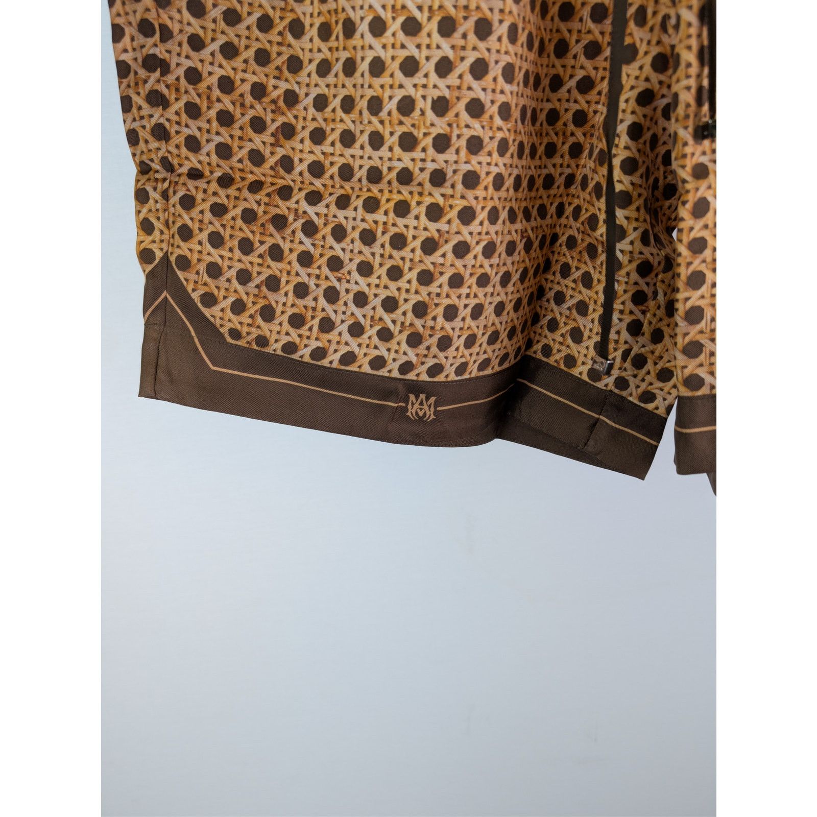 Amiri o1rshd1 Amiri Weave Pattern Silk Shorts in Brown Size US 32 / EU 48 - 7 Thumbnail