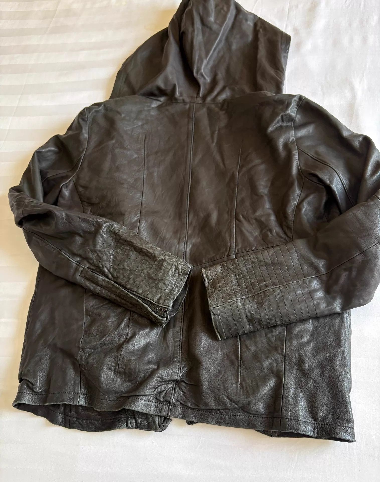 Ekam Ekam Japanese Vintage Lambskin Pleated Leather Jacket XS-S Size US XS / EU 42 / 0 - 9 Thumbnail