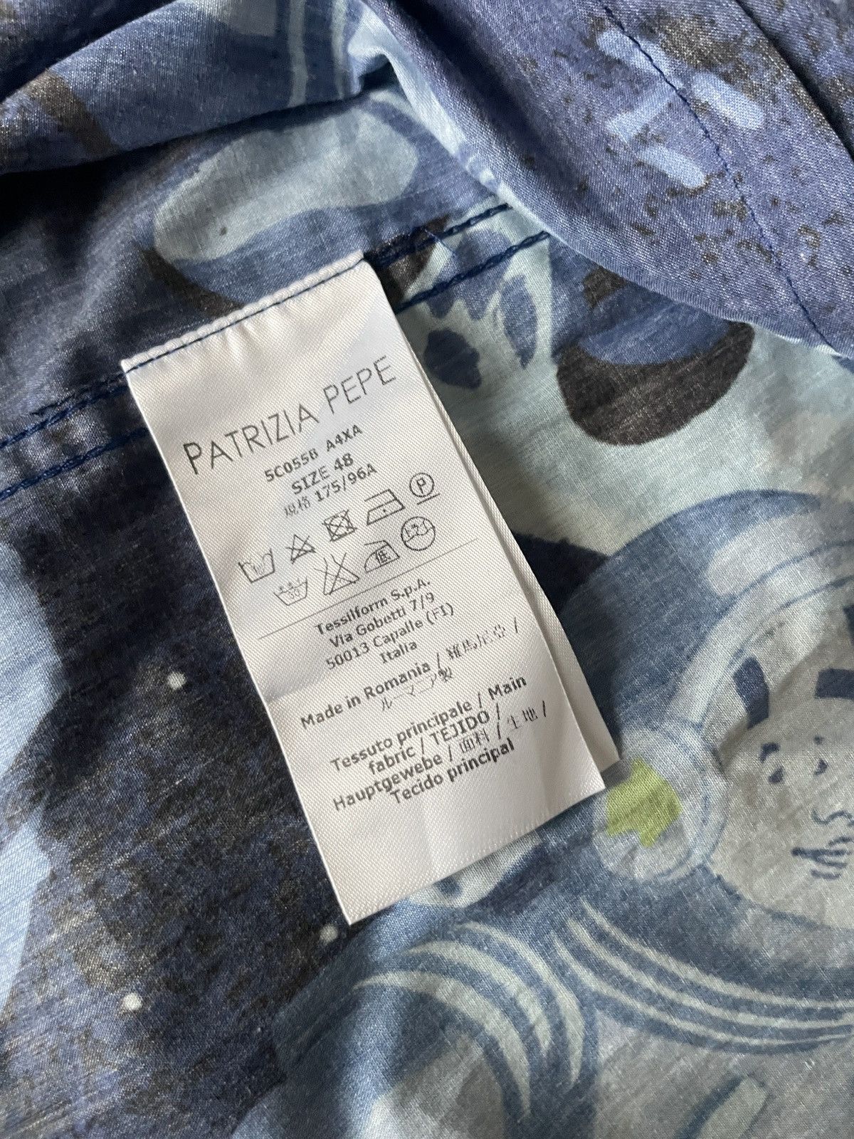 Patrizia Pepe Blue Space Pete Slim Fit nwt 163.00 Size US S / EU 44-46 / 1 - 9 Thumbnail