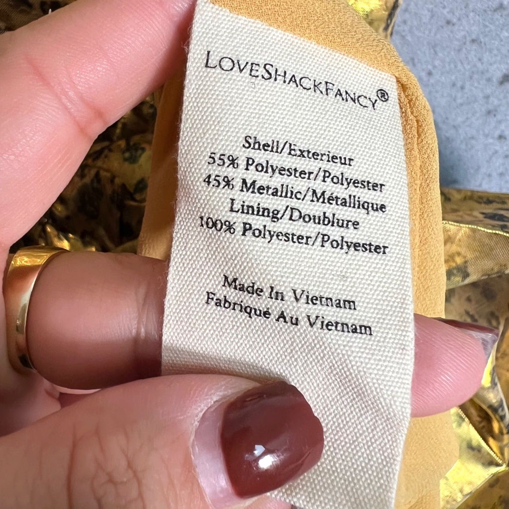 LoveShackFancy LoveShackFancy Dress Womens 4 Gold Metallic Leopard Print Ruffle Wrap A-Line Mini Party/Cocktail Short 4 Womens Gold Leopard Print Size S / US 4 / IT 40 - 4 Thumbnail