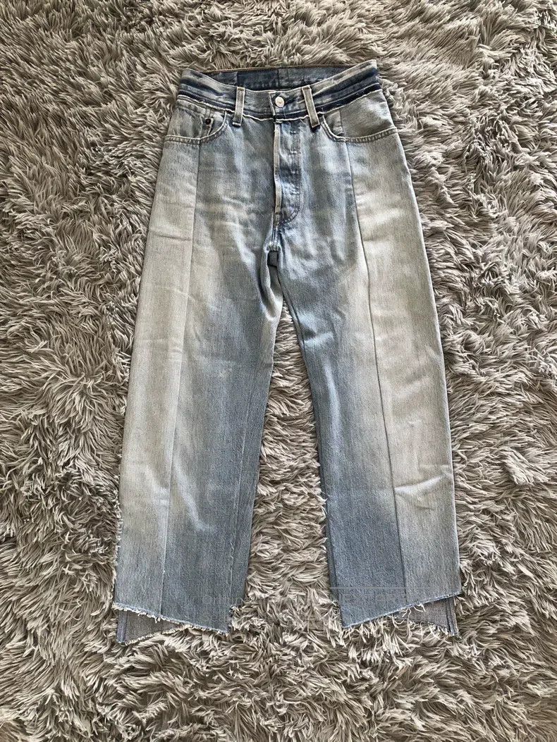 Vetements Vetements size XS Blue patchwork jeans Size US 27 - 1 Thumbnail