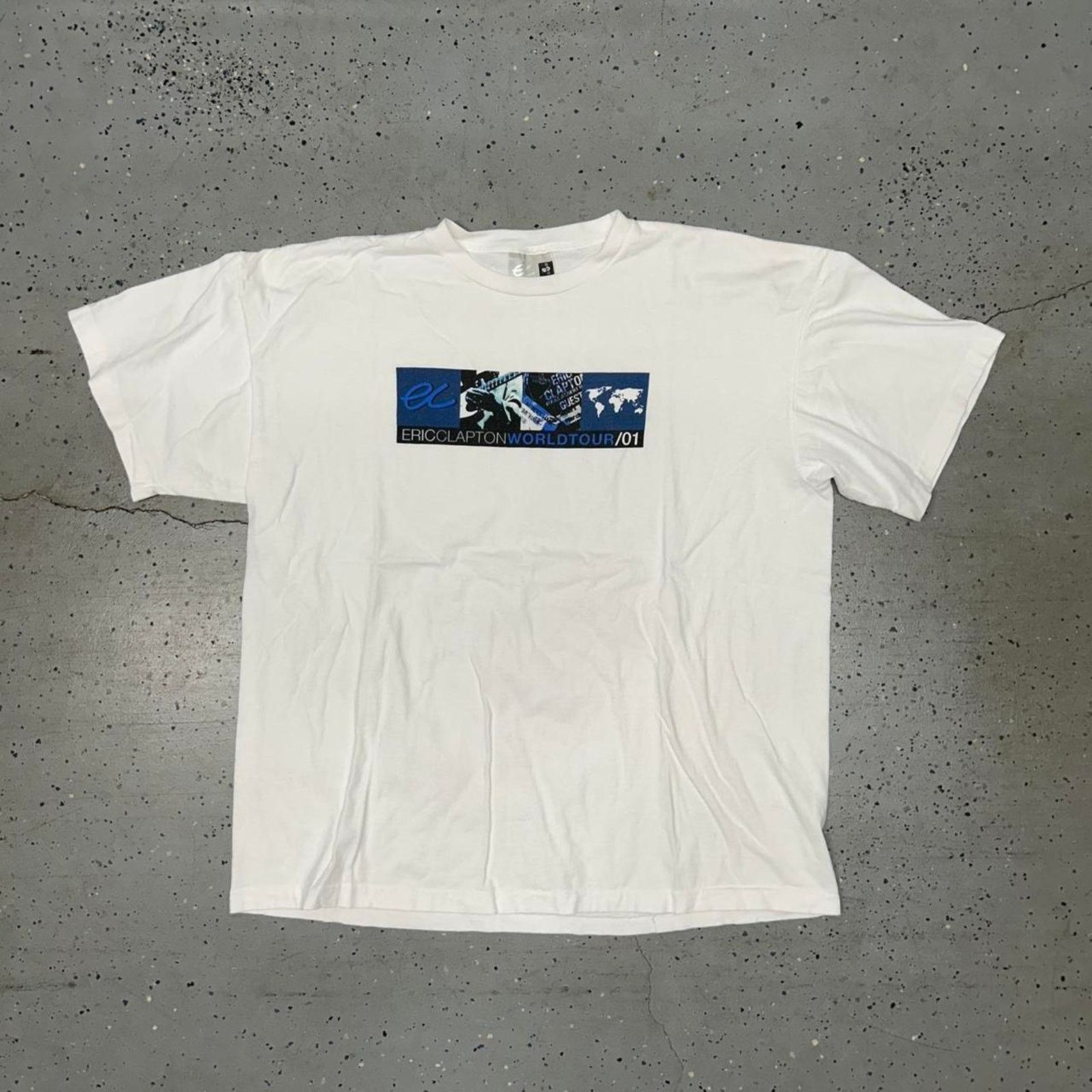 Other White Eric Clapton World Tour 2001 cotton t-shirt Size US XXL / EU 58 / 5 - 1 Thumbnail
