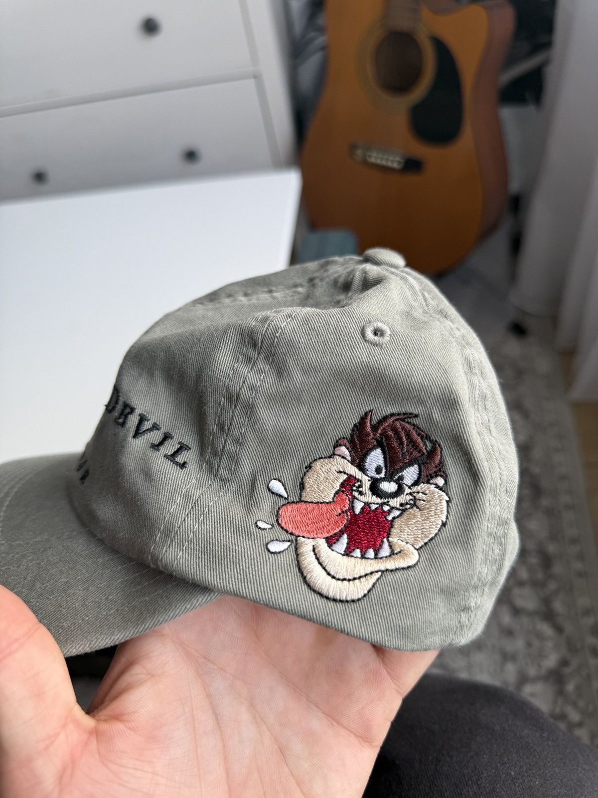 Vintage × Warner Bros Vintage 90s Warner Bros Tanzanian devil khaki cap retro usa Size ONE SIZE - 6 Thumbnail