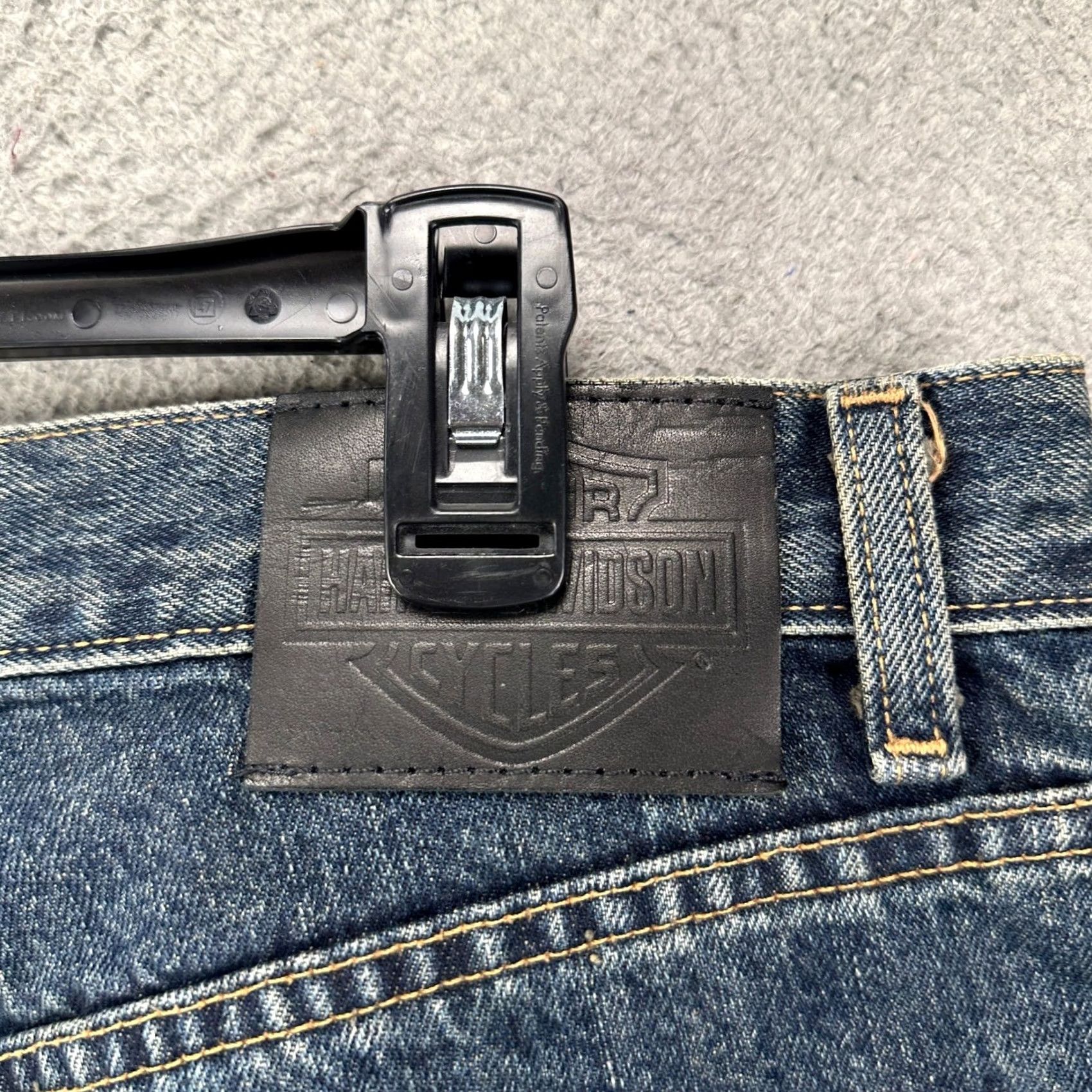Harley Davidson Harley-Davidson Mens Straight Jeans 36X30 Blue Distressed Denim NEW Jeans Size US 36 / EU 52 - 7 Thumbnail