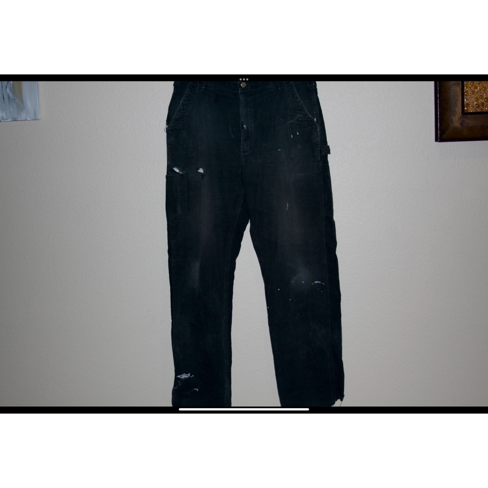 Carhartt Carhartt B151 Loose Original Fit Black Painter Pants 36x34 Size US 36 / EU 52 - 3 Thumbnail