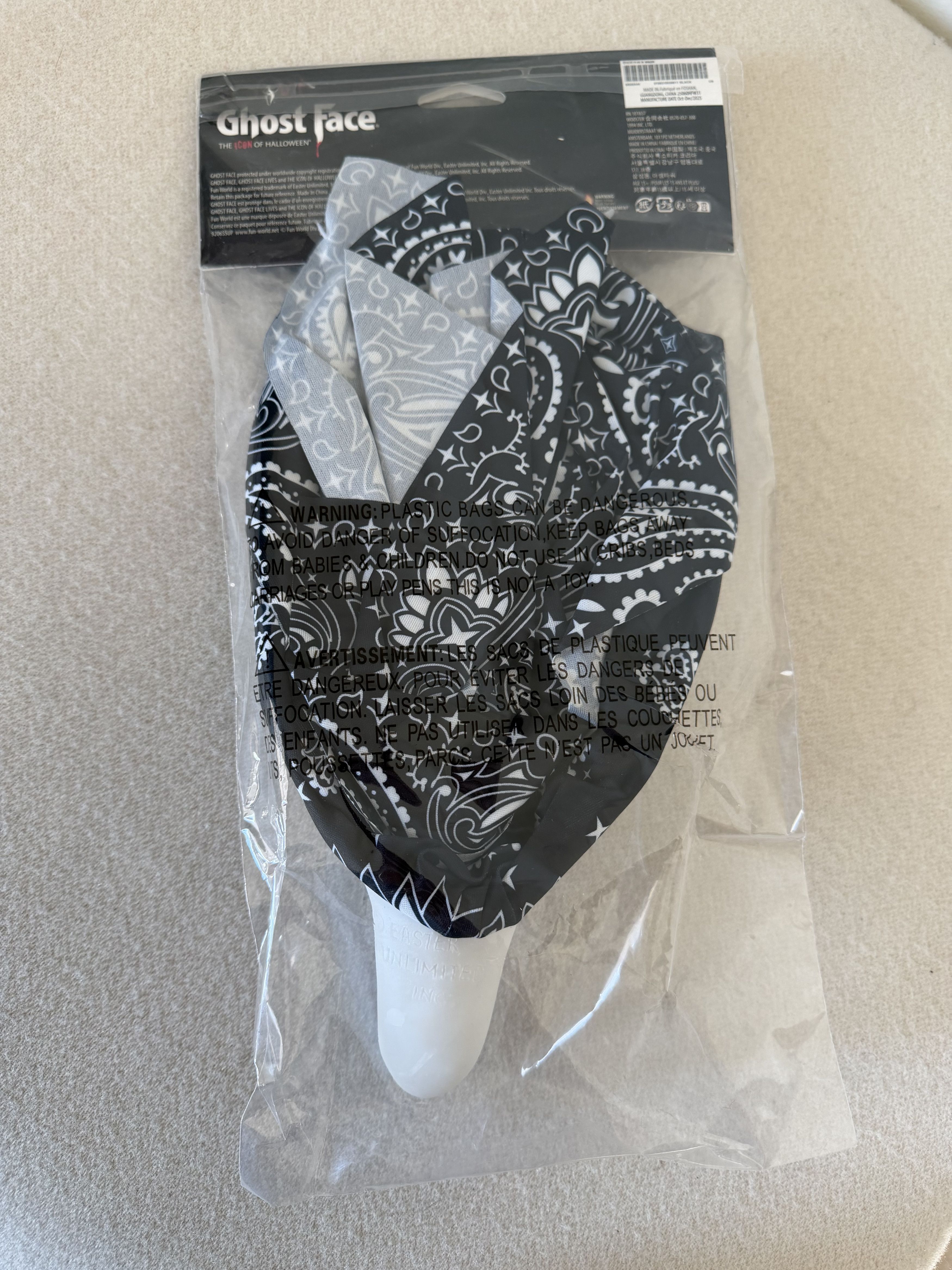 Supreme Supreme Ghostface Mask in Black Bandana Size ONE SIZE - 3 Thumbnail