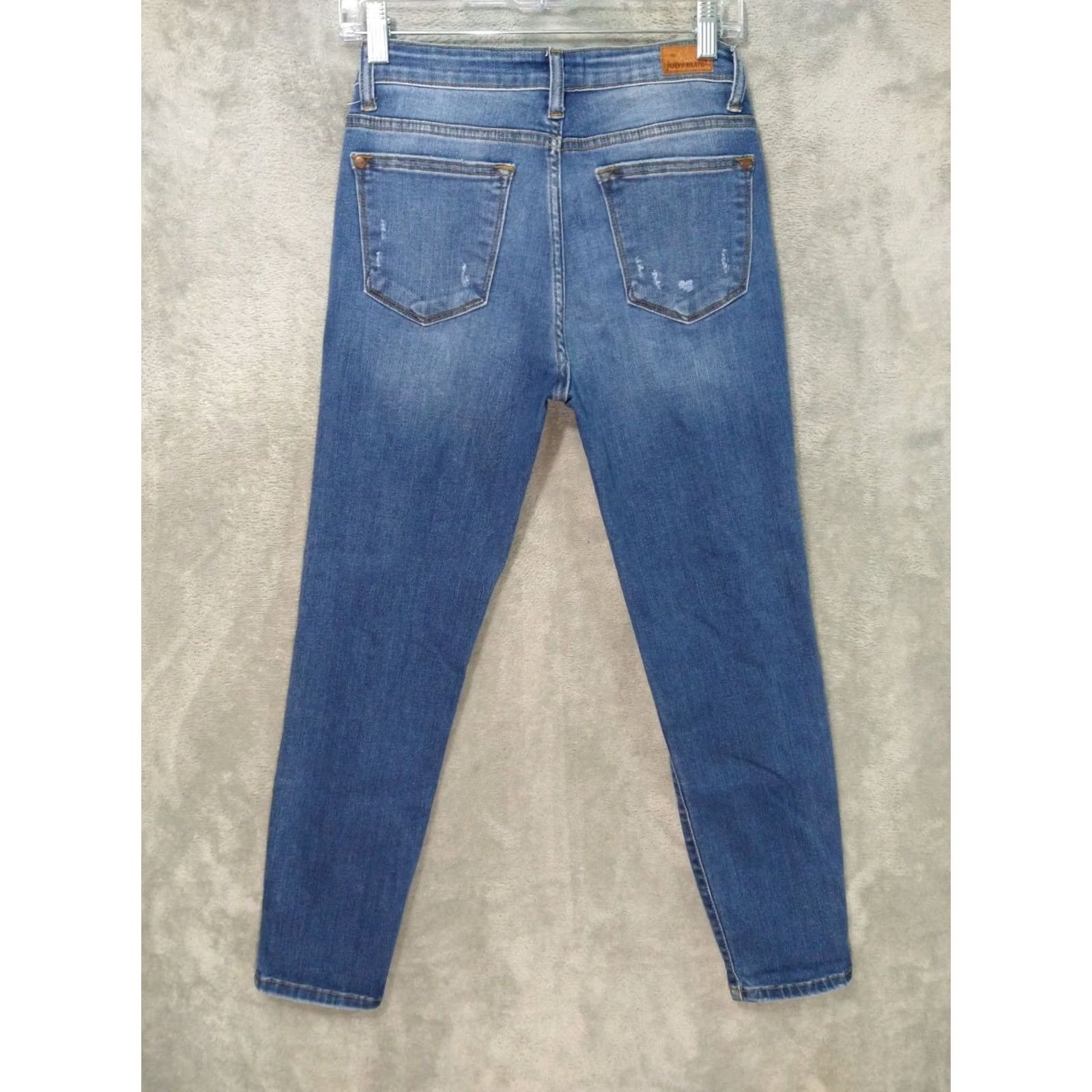 Denime Judy Blue Jeans Womens 7/28 Denim Relaxed Fit Distressed Stretch Mid Rise Jeans Size 28" / US 6 / IT 42 - 2 Thumbnail