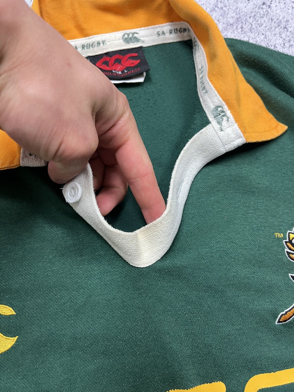 Canterbury of New Zealand Vintage 2000’s Canterbury South Africa Rugby Shirt Y2k Rare Size US L / EU 52-54 / 3 - 12 Thumbnail