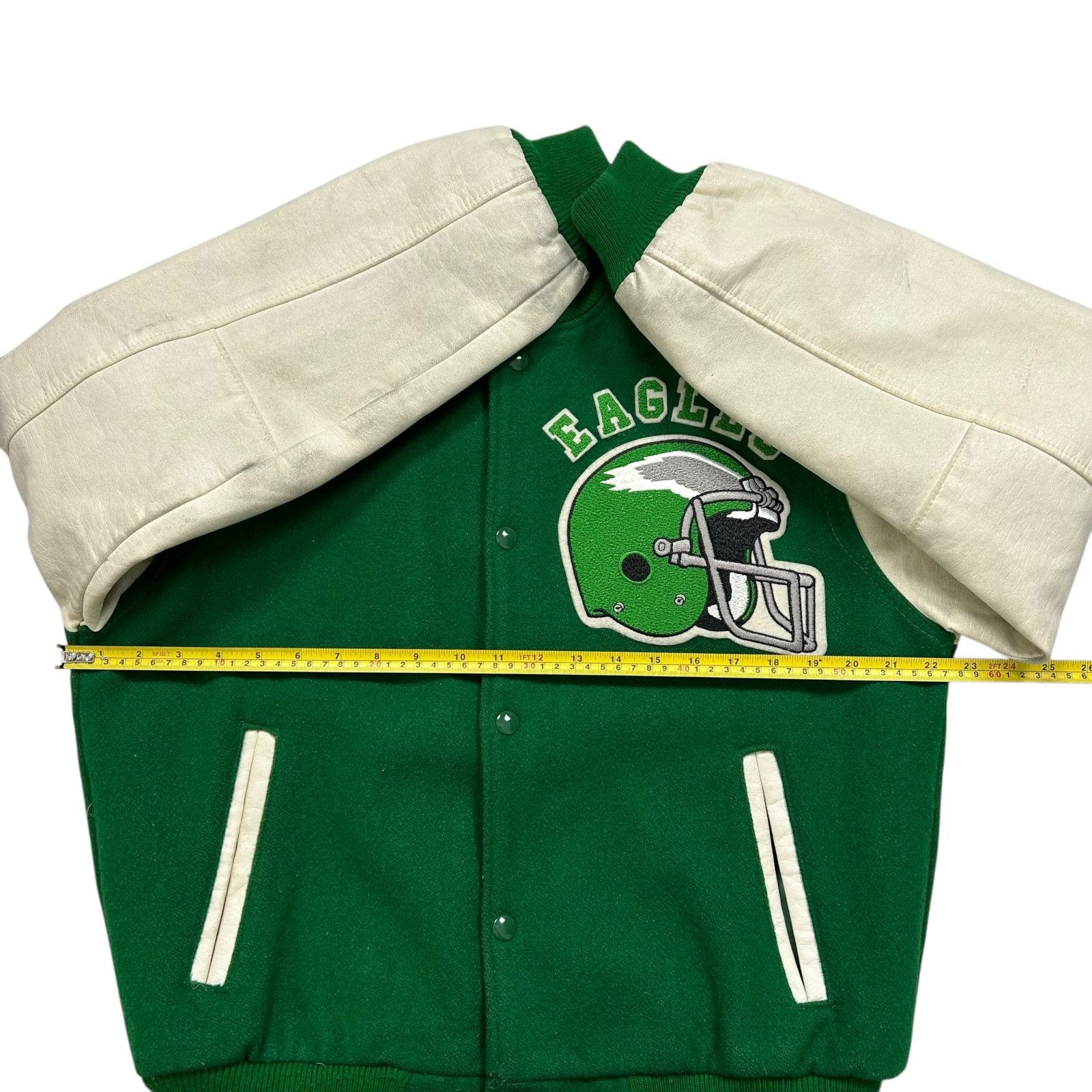 NFL VTG 90s PHILADELPHIA EAGLES CHALK LINE WOOL VARSITY JACKET Size US M / EU 48-50 / 2 - 9 Thumbnail