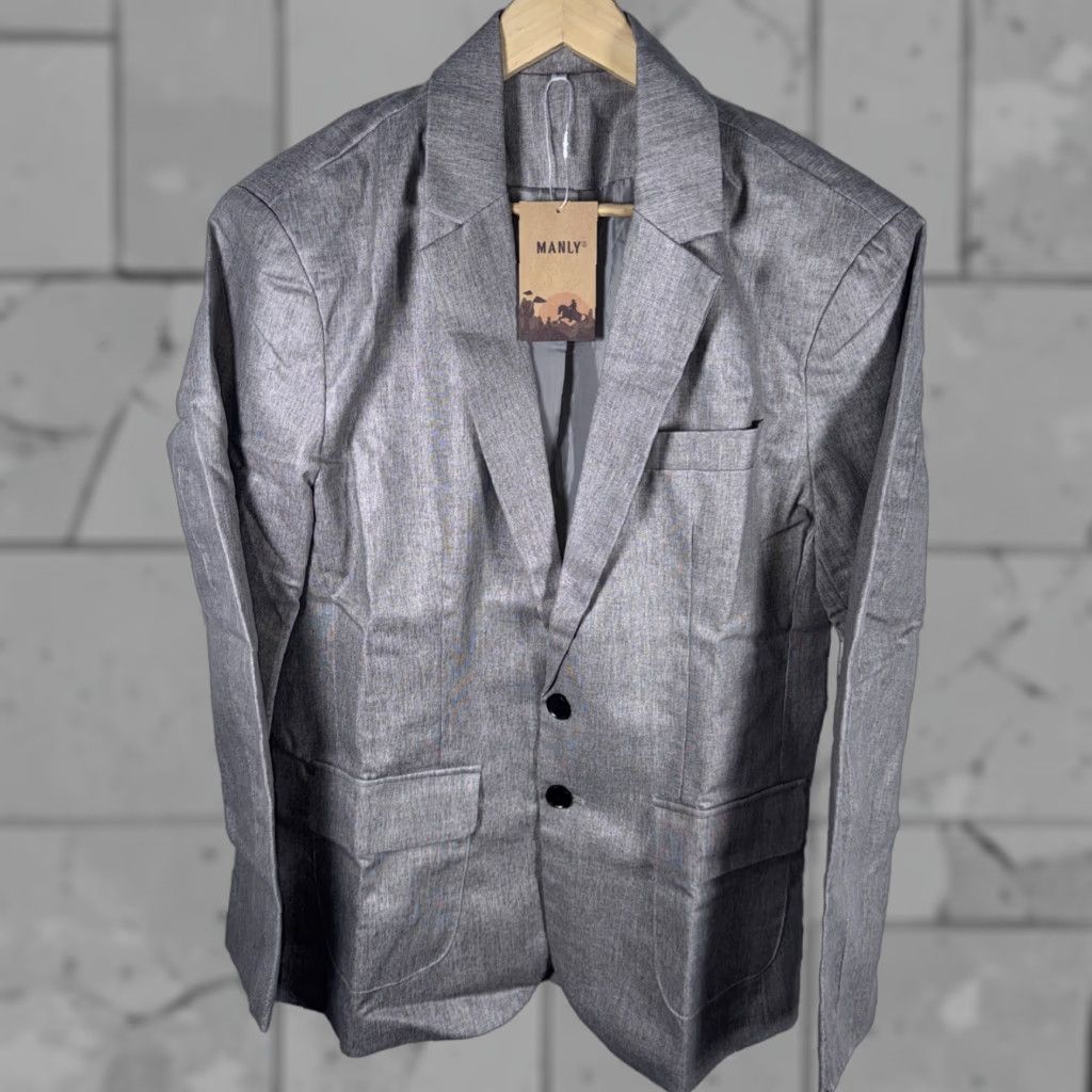 Vintage NWT Manly Gray 2 Button Sport Coat Mens Size L Size US L / EU 52-54 / 3 - 1 Thumbnail