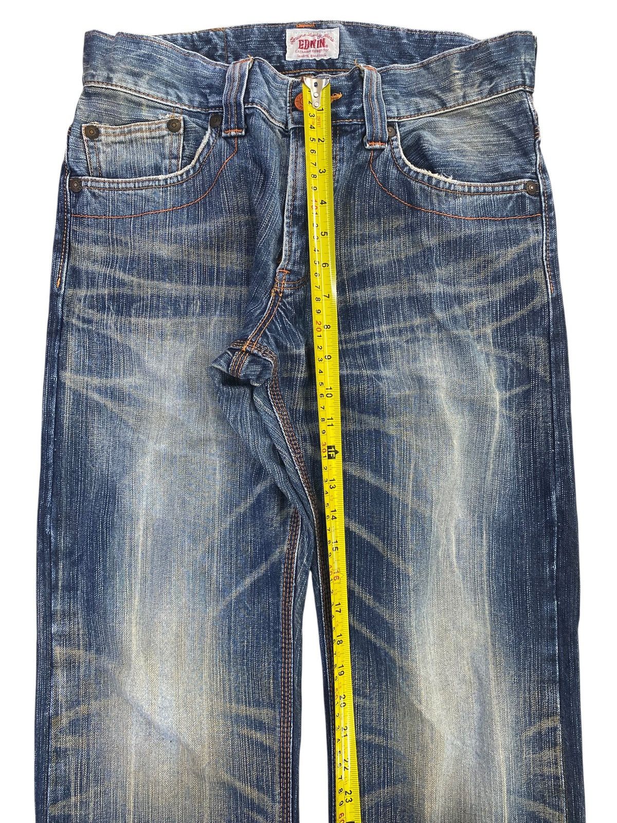 Edwin Edwin Faded Wash Whiskers Style Loose Jeans Size US 30 / EU 46 - 6 Thumbnail