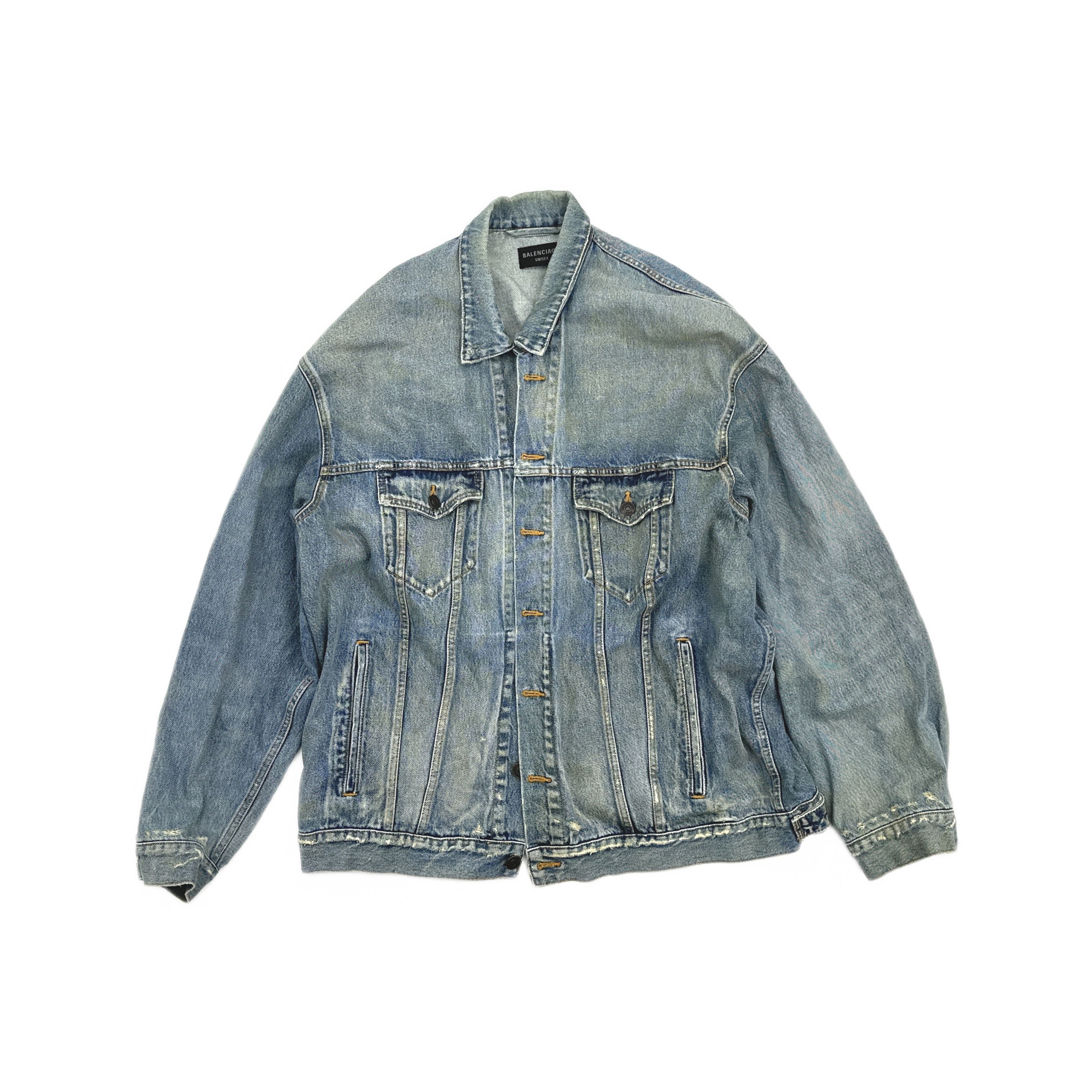 Balenciaga Balenciaga Distressed Denim Jacket Size S Size US S / EU 44-46 / 1 - 1 Thumbnail