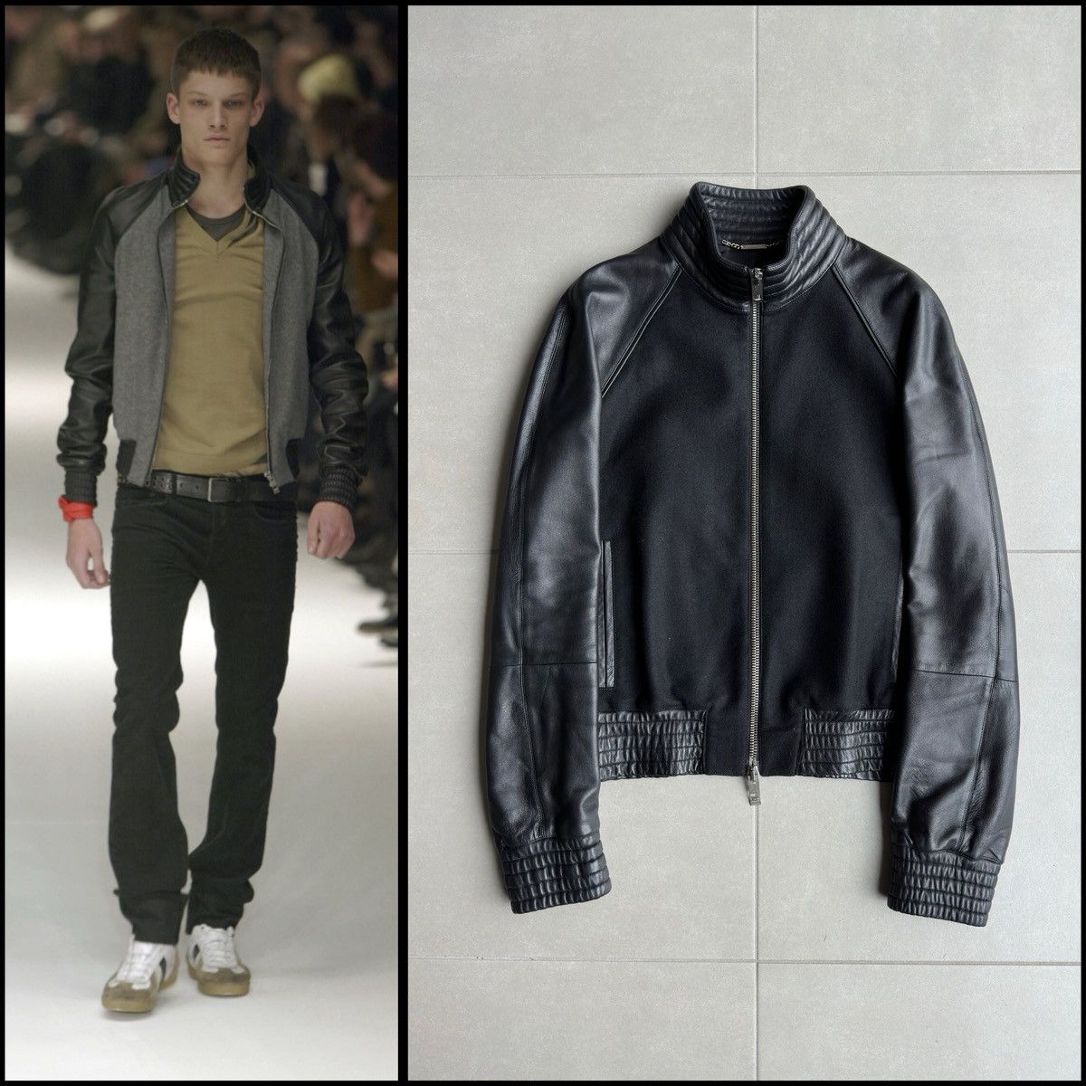 Dior × Hedi Slimane Dior Homme AW04 “VOTC” leather bomber jacket Size US M / EU 48-50 / 2 - 1 Thumbnail